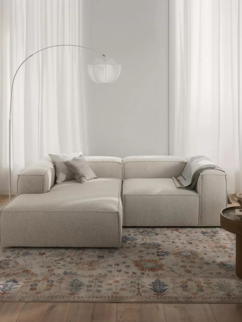 Sofas | Sofaserien-Westwing Collection Modulares Ecksofa Lennon aus Bouclé Bouclé Off White