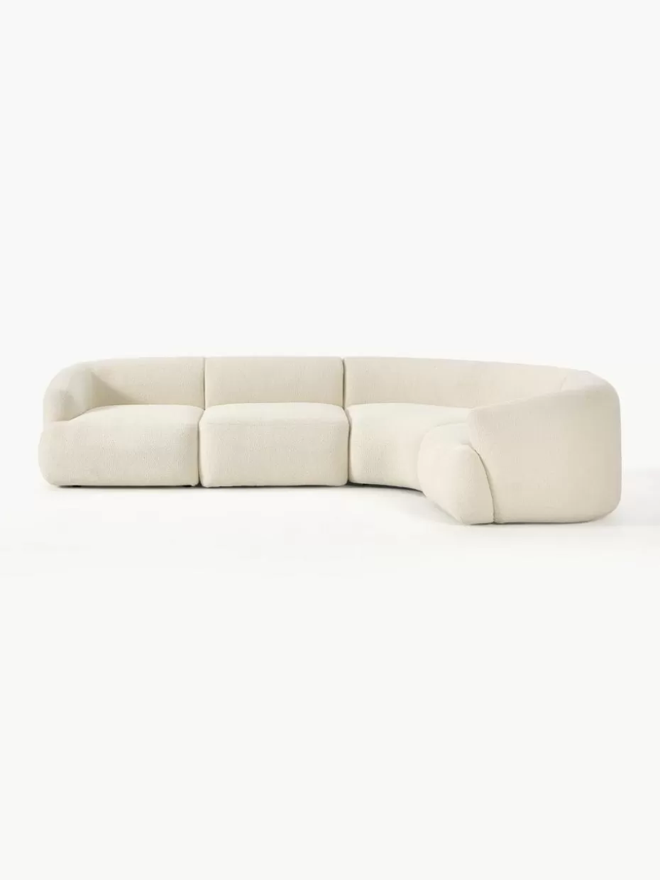 Sofas | Sofaserien-Westwing Collection Modulares Ecksofa Sofia (4-Sitzer) Teddy Off White