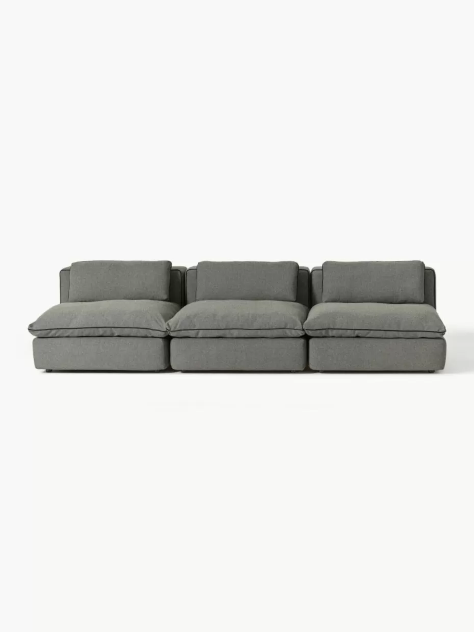 Sofas | Sofaserien-Westwing Collection Modulares Sofa Felix (3-Sitzer) Webstoff Dunkelgrau