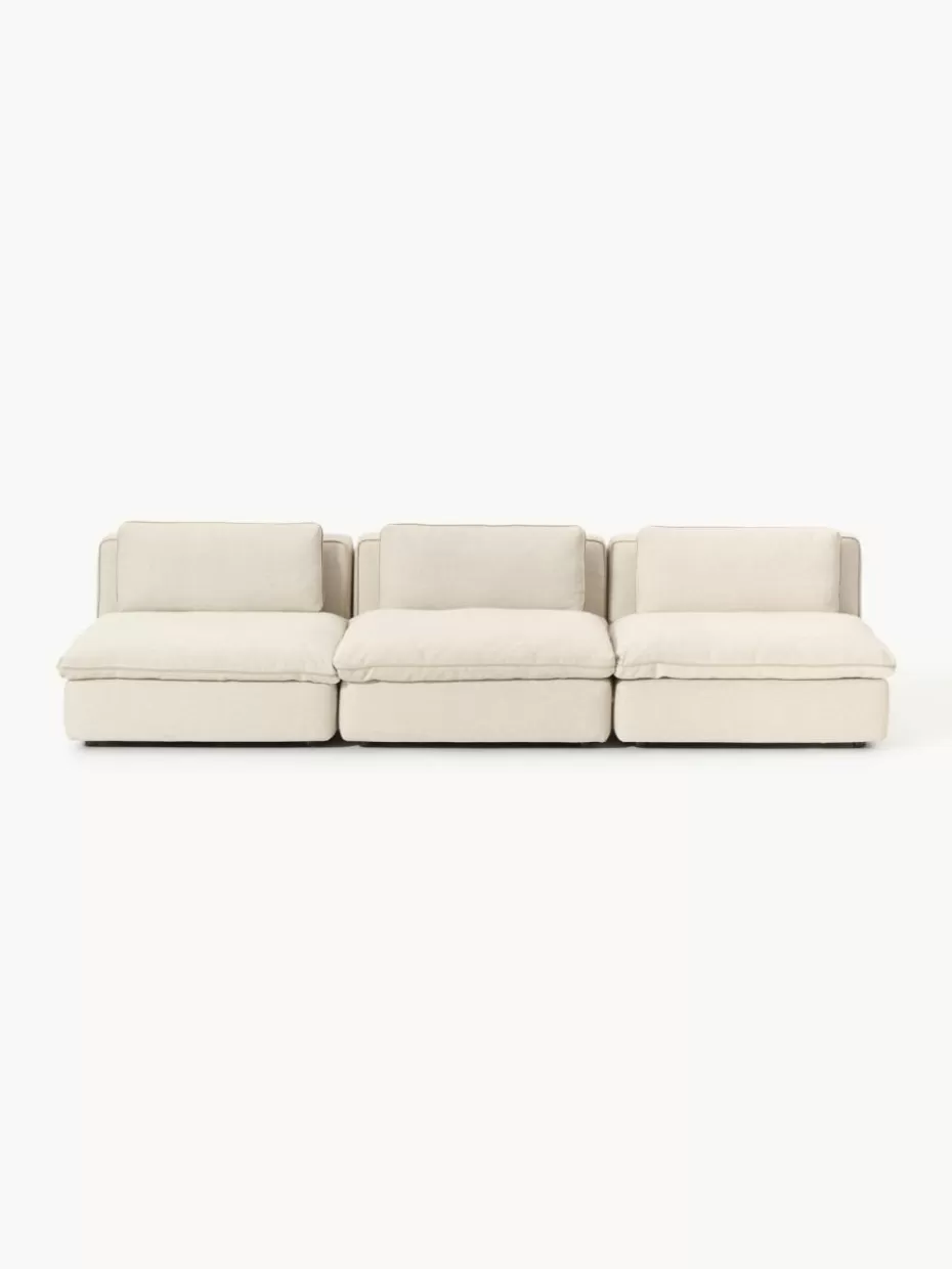 Sofas | Sofaserien-Westwing Collection Modulares Sofa Felix (3-Sitzer) Webstoff Hellbeige