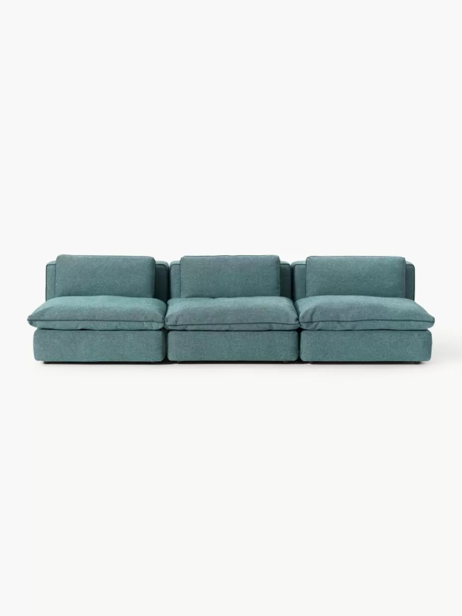Sofas | Sofaserien-Westwing Collection Modulares Sofa Felix (3-Sitzer) Webstoff Türkisgrün