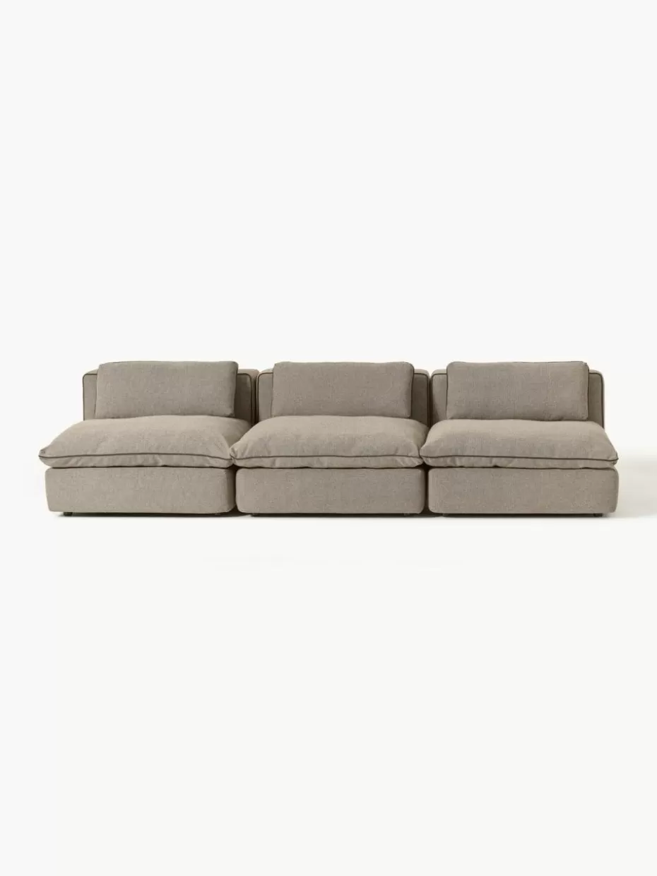 Sofas | Sofaserien-Westwing Collection Modulares Sofa Felix (3-Sitzer) Webstoff Greige