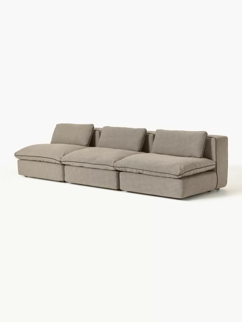 Sofas | Sofaserien-Westwing Collection Modulares Sofa Felix (3-Sitzer) Webstoff Greige