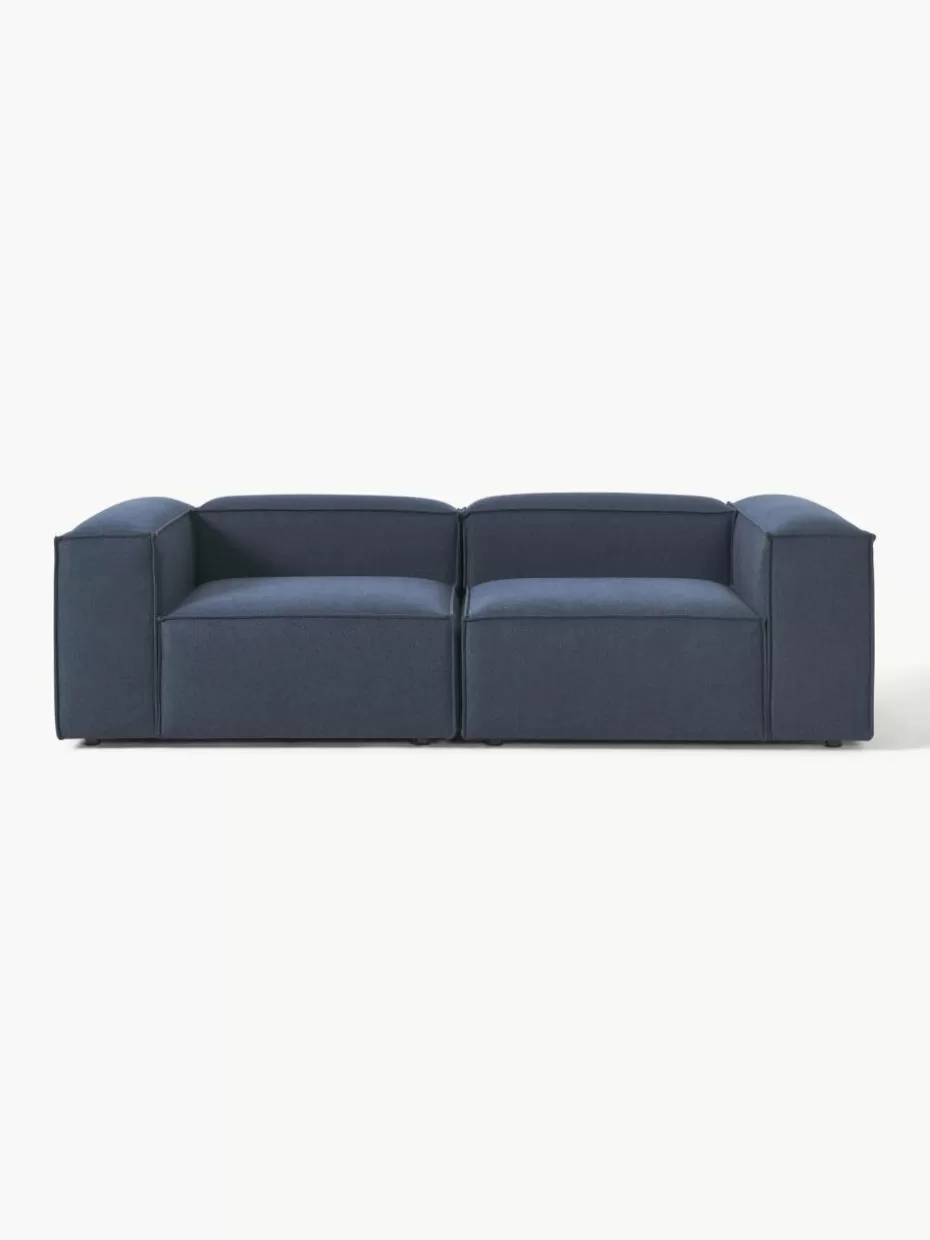 Sofas | Sofaserien-Westwing Collection Modulares Sofa Lennon (3-Sitzer) Webstoff Dunkelblau