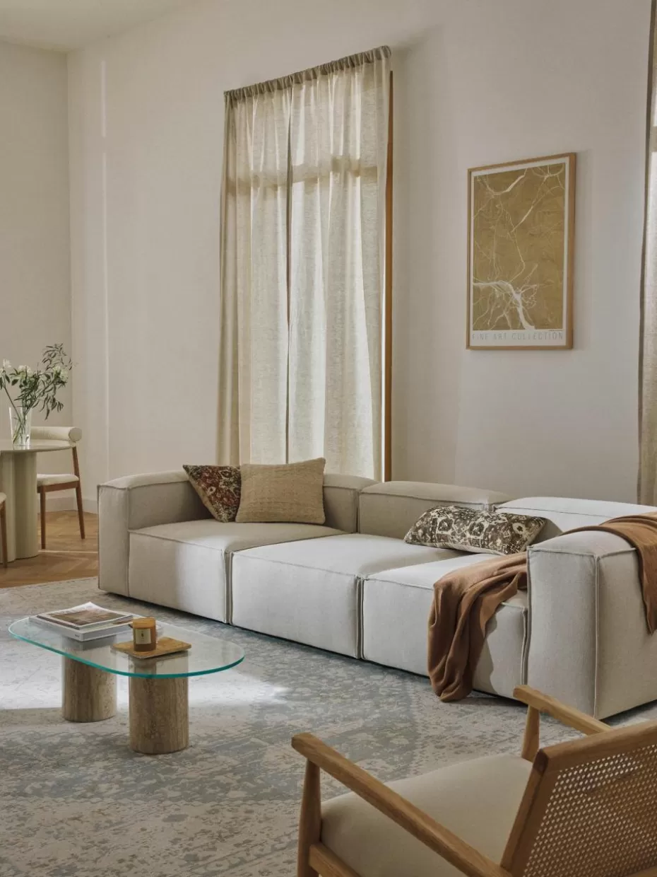 Sofas | Sofaserien-Westwing Collection Modulares Sofa Lennon (4-Sitzer) Webstoff Off White