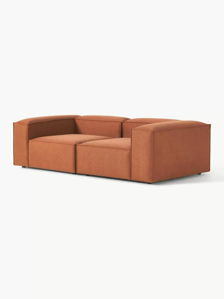 Sofas | Sofaserien-Westwing Collection Modulares Sofa Lennon (3-Sitzer) Webstoff Terrakotta