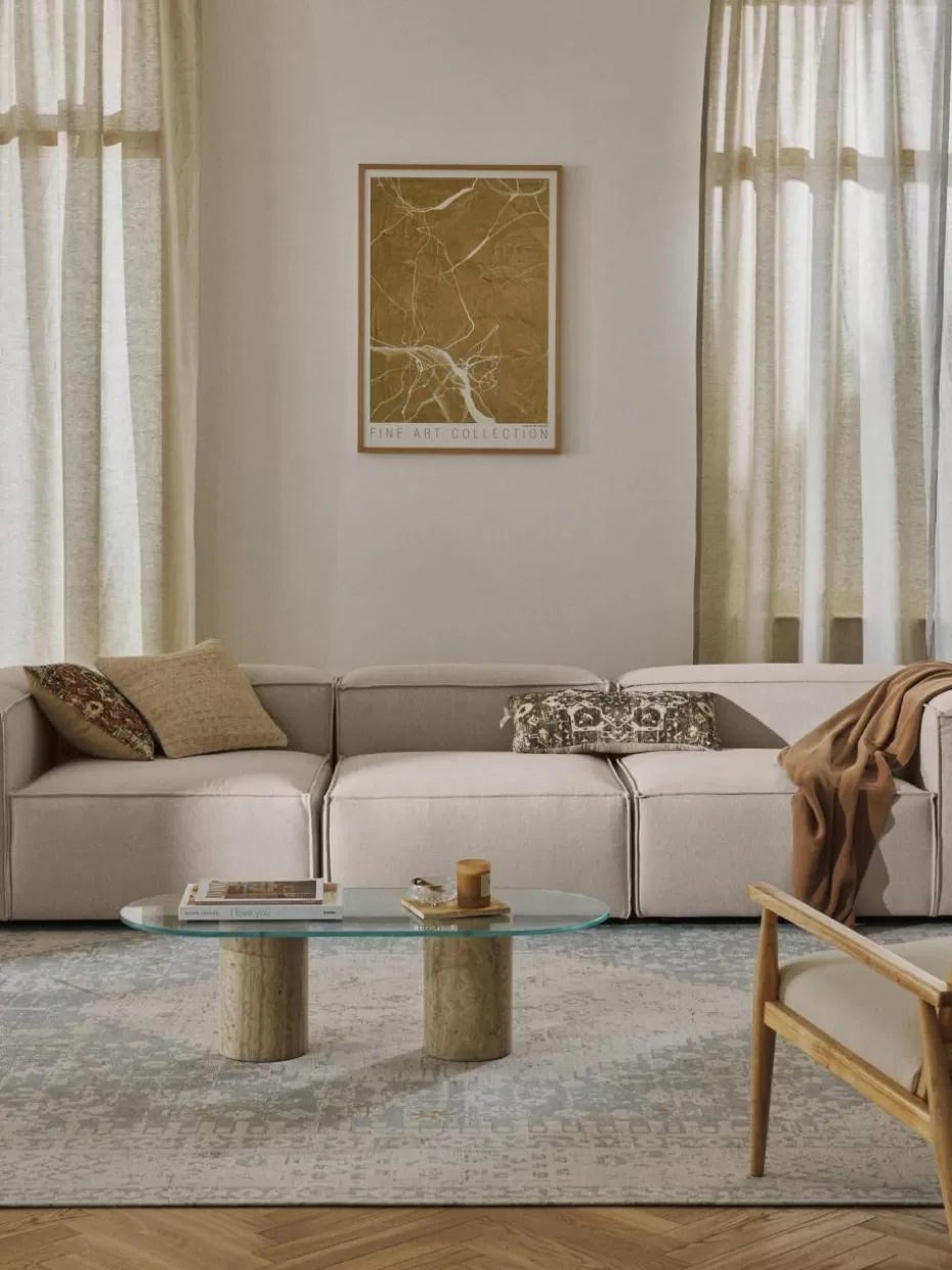 Sofas | Sofaserien-Westwing Collection Modulares Sofa Lennon (4-Sitzer) Webstoff Taupe