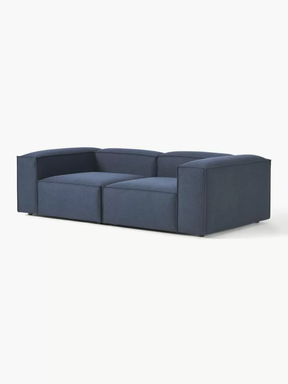 Sofas | Sofaserien-Westwing Collection Modulares Sofa Lennon (3-Sitzer) Webstoff Dunkelblau