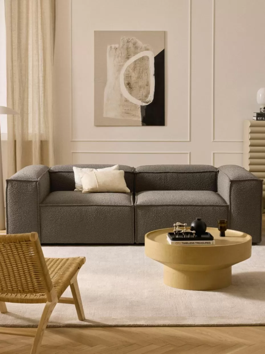 Sofas | Sofaserien-Westwing Collection Modulares Sofa Lennon (3-Sitzer) aus Bouclé Bouclé Greige