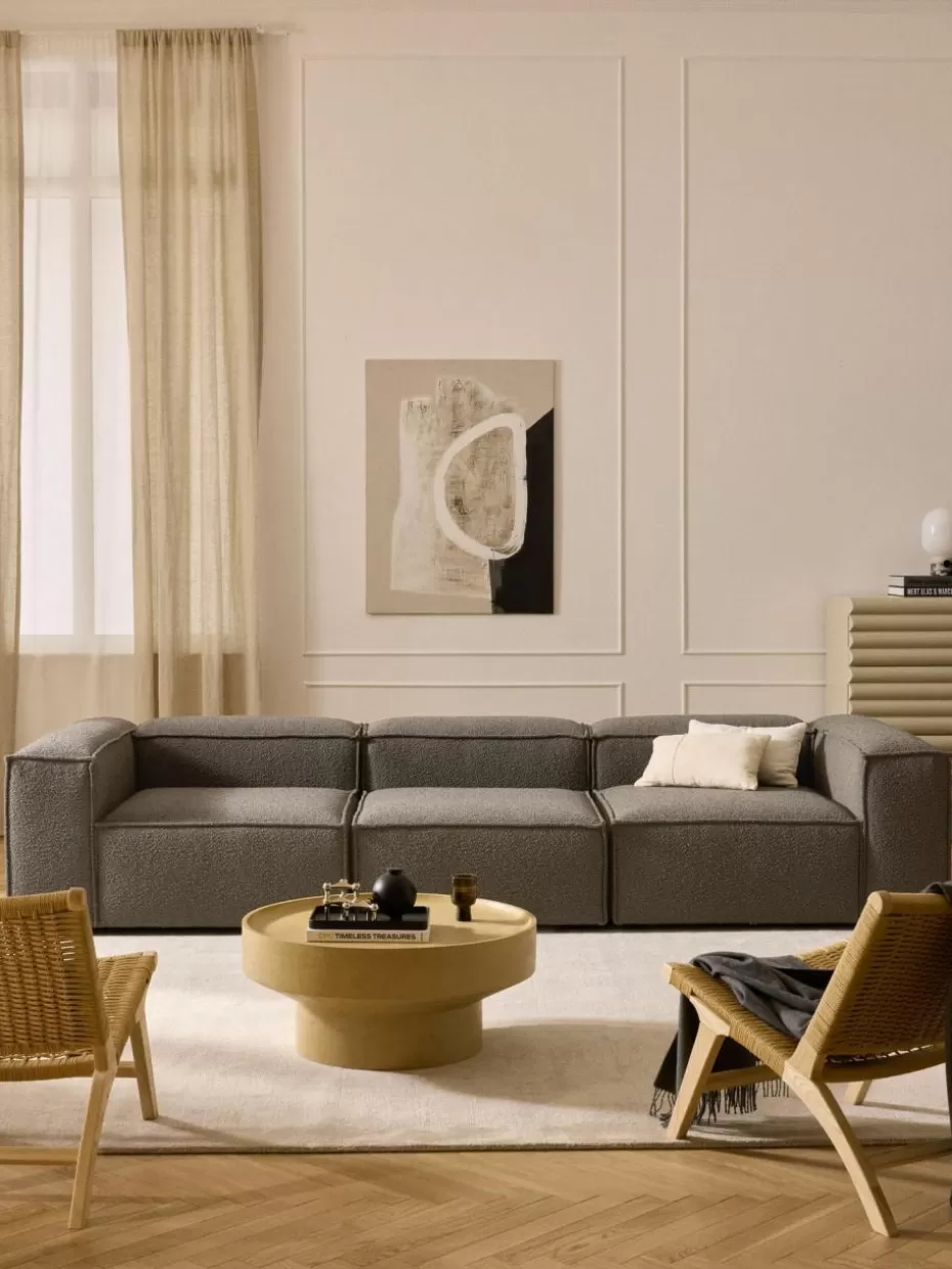 Sofas | Sofaserien-Westwing Collection Modulares Sofa Lennon (4-Sitzer) aus Bouclé Bouclé Greige