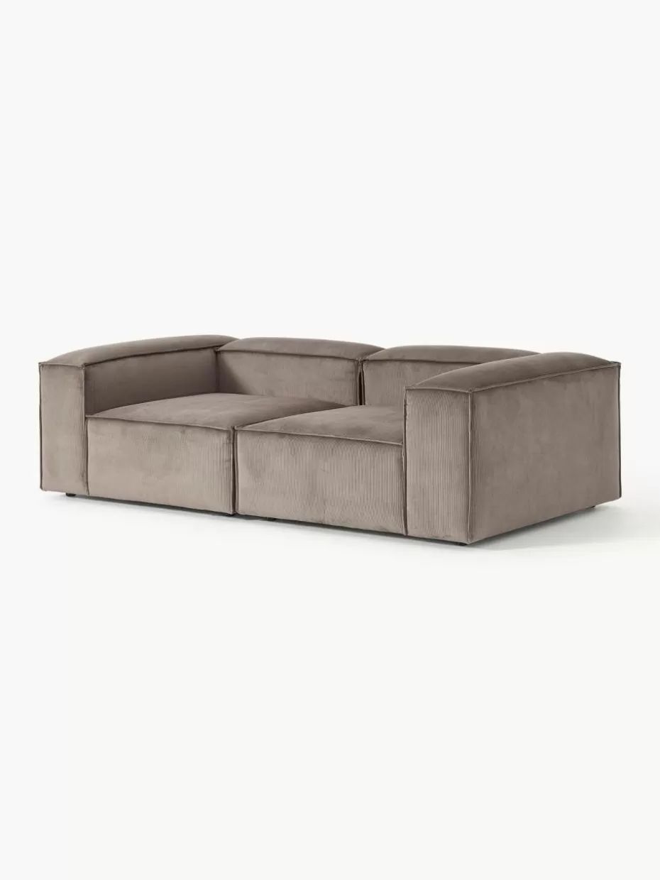 Sofas | Sofaserien-Westwing Collection Modulares Sofa Lennon (3-Sitzer) aus Cord Cord Taupe