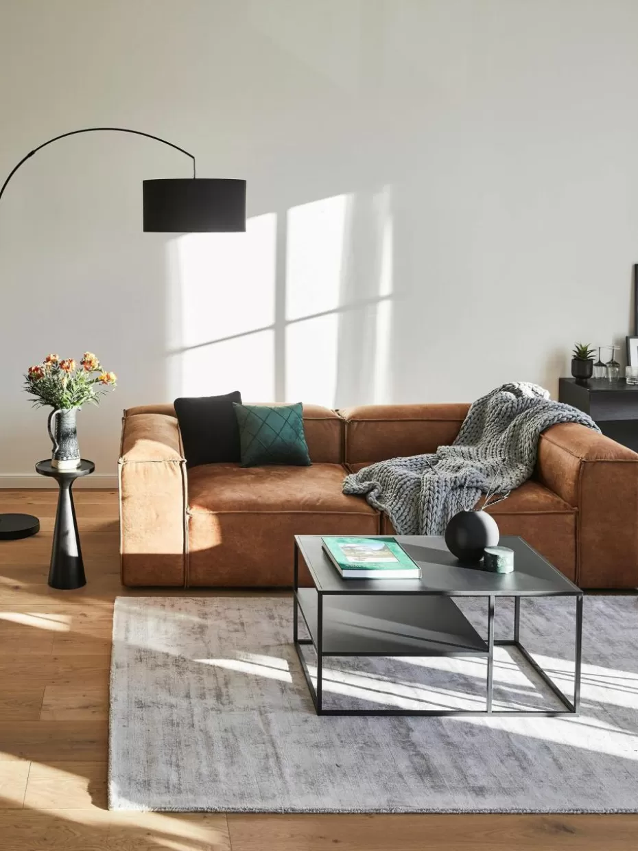 Sofas | Sofaserien-Westwing Collection Modulares Sofa Lennon (3-Sitzer) aus recyceltem Leder Leder Braun