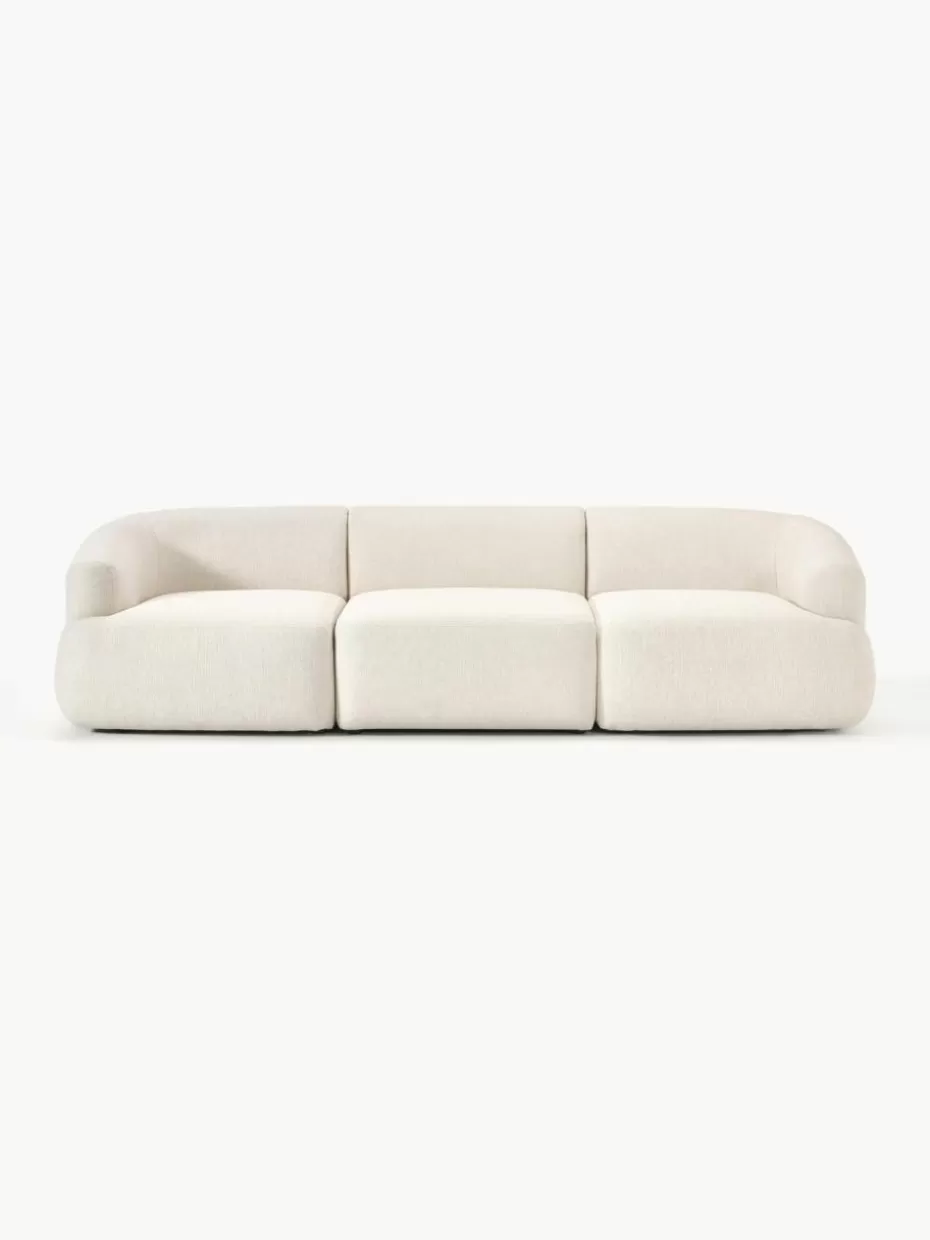 Sofas | Sofaserien-Westwing Collection Modulares Sofa Sofia (3-Sitzer) Webstoff Cremeweiß
