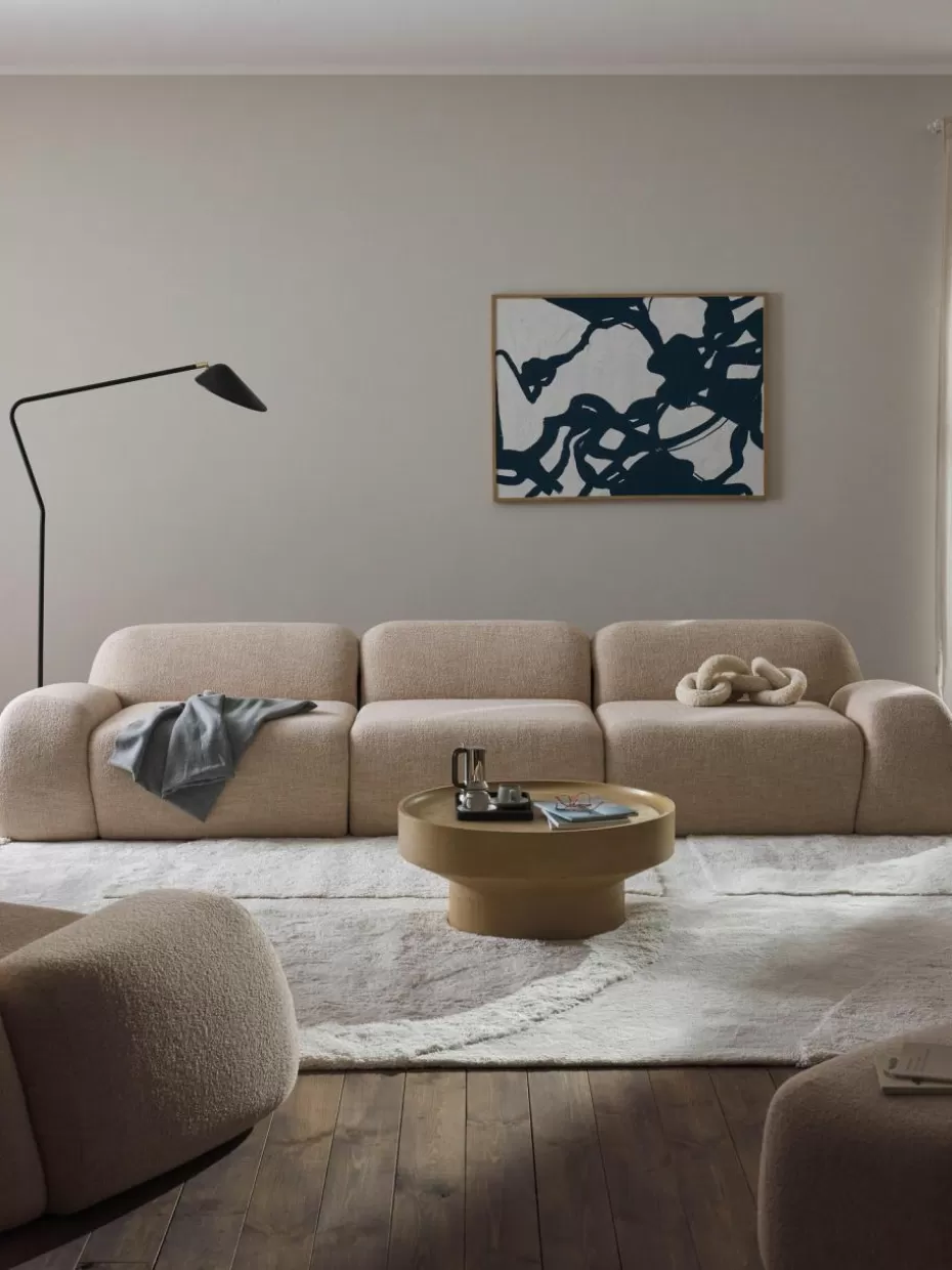 Sofas | Sofaserien-Westwing Collection Modulares Sofa Wolke (4-Sitzer) aus Bouclé Bouclé Peach