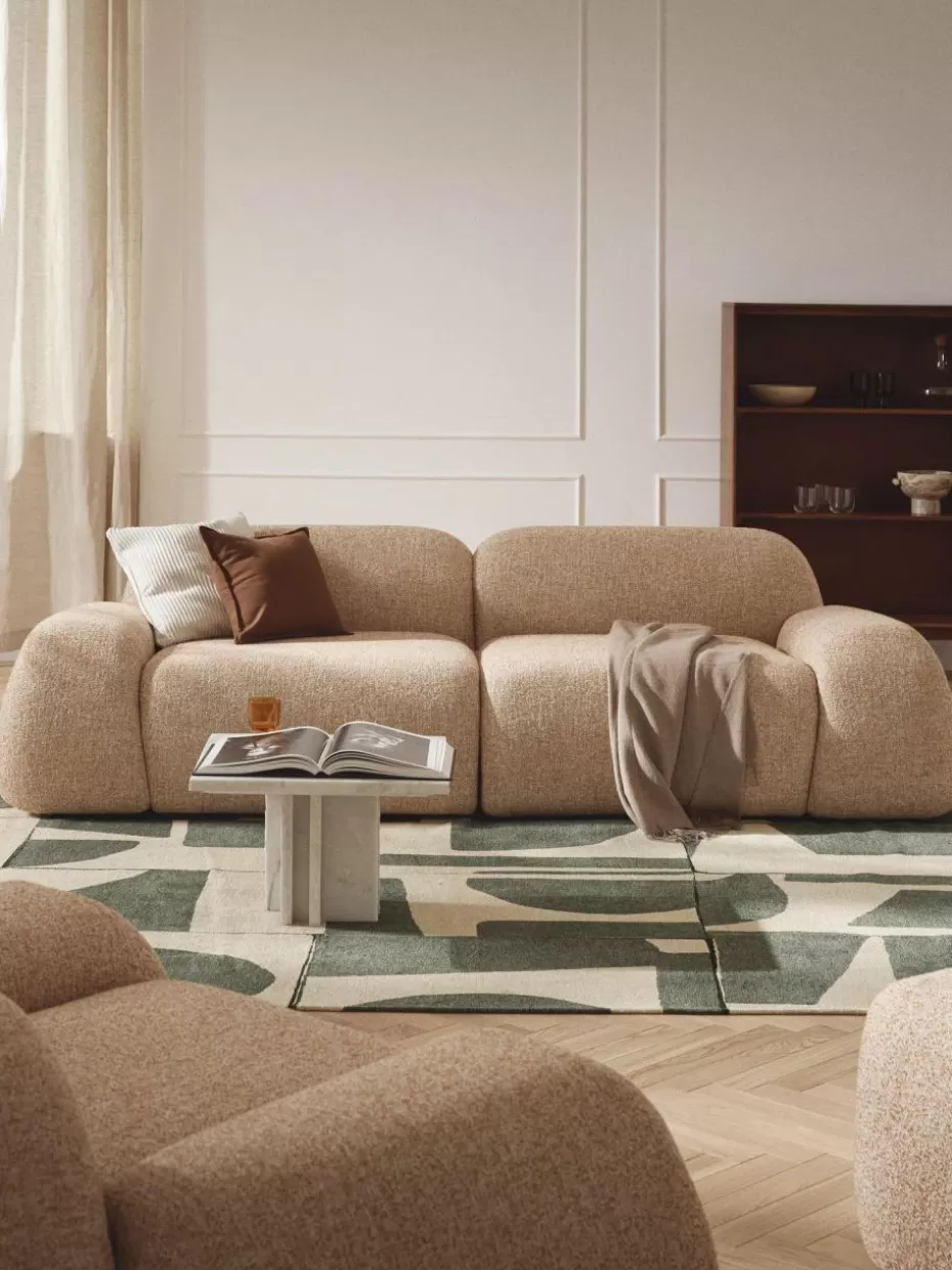 Sofas | Sofaserien-Westwing Collection Modulares Sofa Wolke (3-Sitzer) aus Bouclé Bouclé Orange