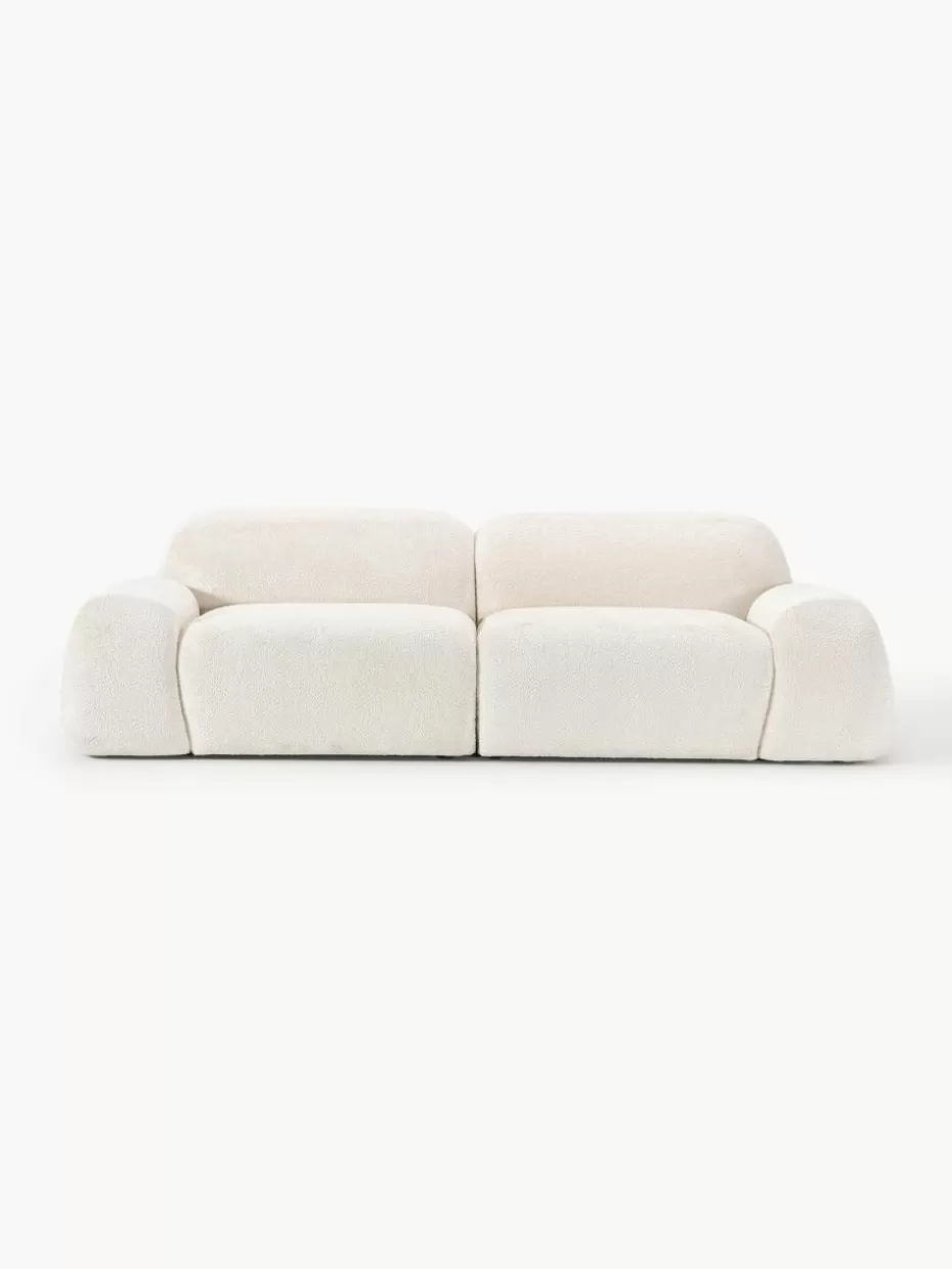 Sofas | Sofaserien-Westwing Collection Modulares Sofa Wolke (3-Sitzer) aus Teddy-Bouclé Teddy-Bouclé Off White