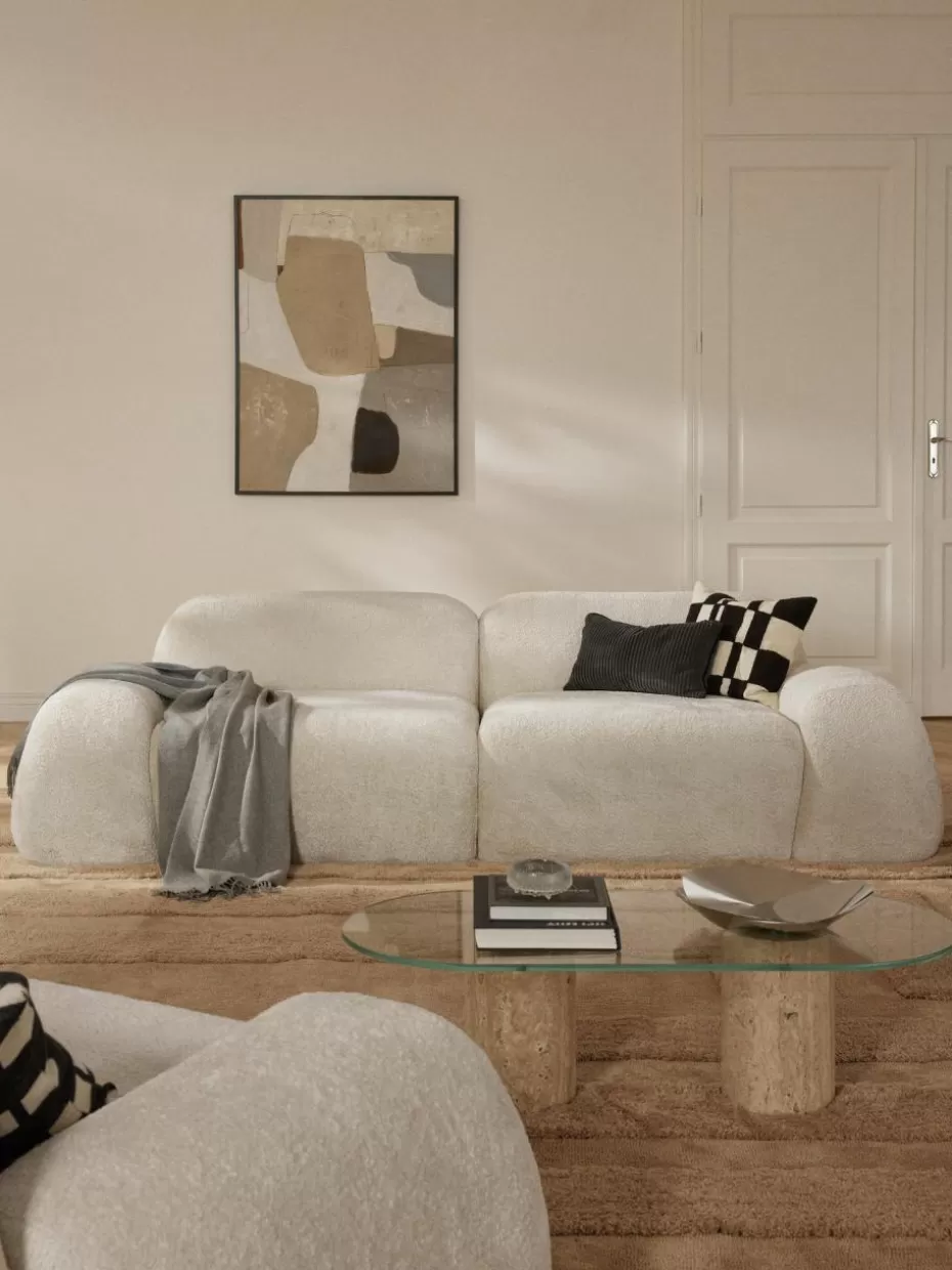 Sofas | Sofaserien-Westwing Collection Modulares Sofa Wolke (3-Sitzer) aus Teddy-Bouclé Teddy-Bouclé Off White