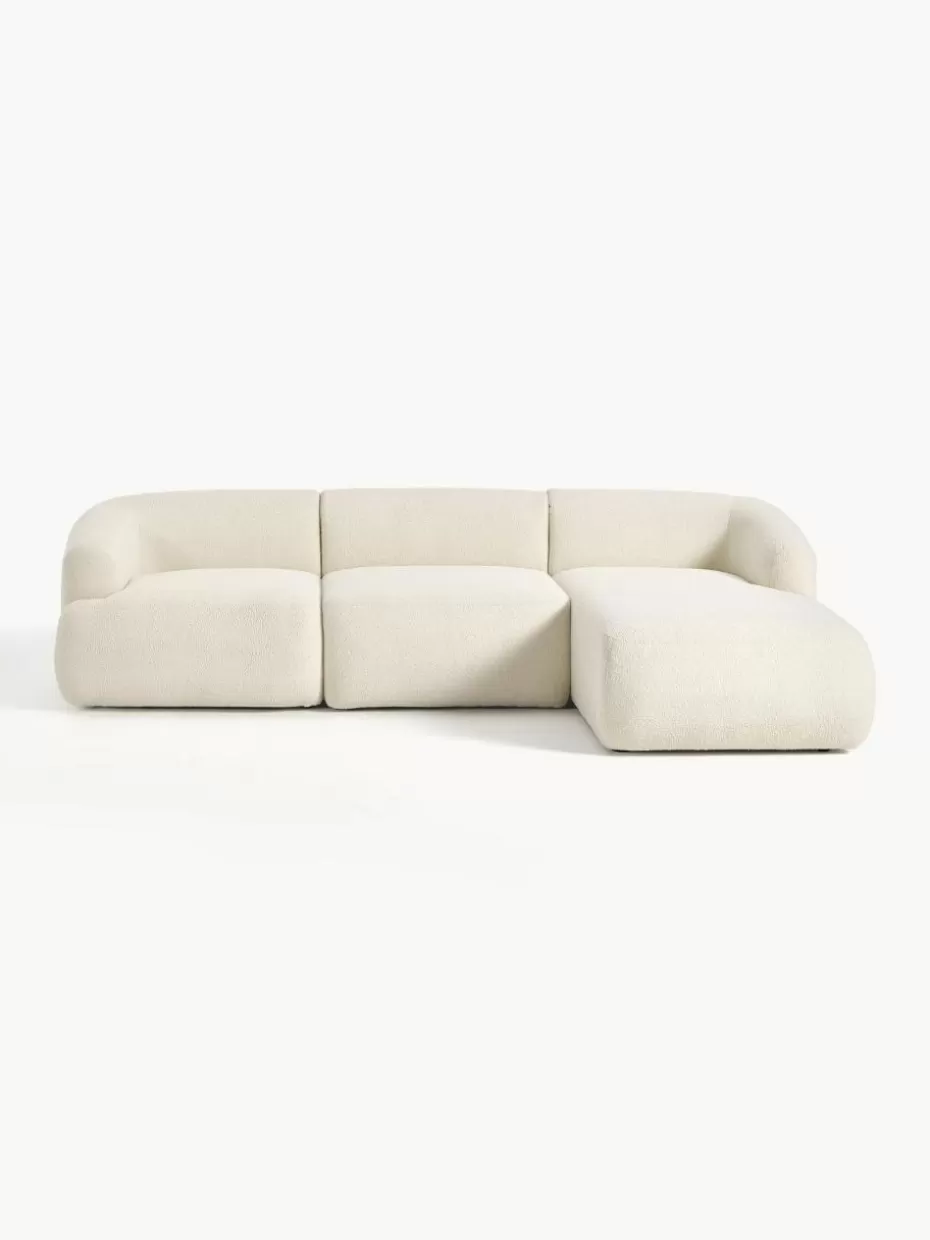 Sofas | Sofaserien-Westwing Collection Modulares Teddy-Ecksofa Sofia (3-Sitzer) Teddy Off White