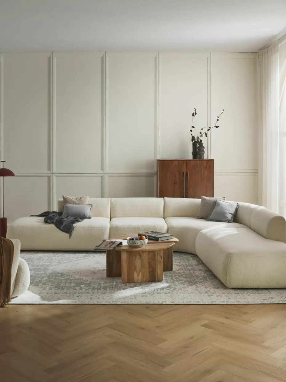 Sofas | Sofaserien-Westwing Collection Modulares Teddy-Ecksofa Sofia (4-Sitzer) Teddy Off White