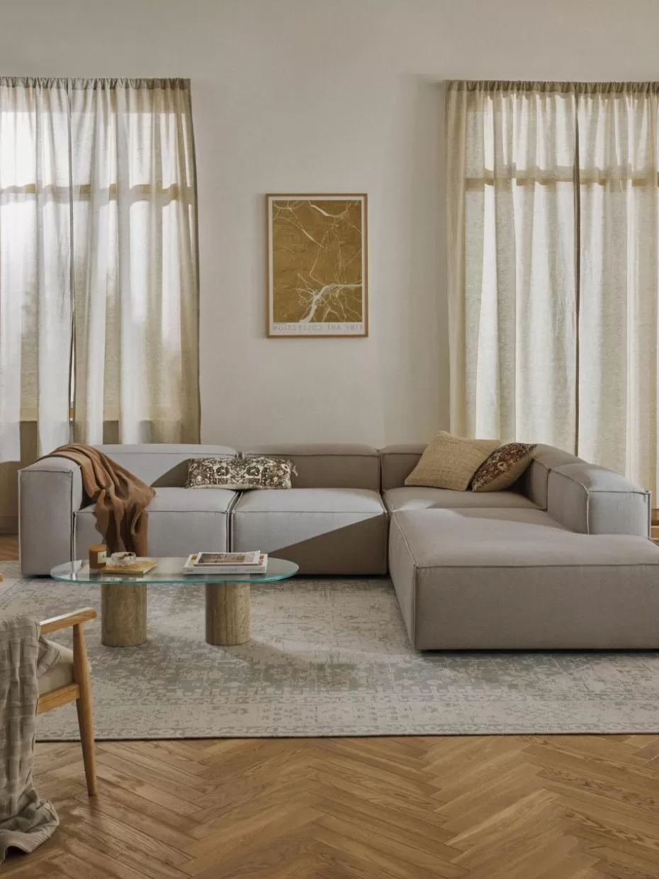 Sofas | Sofaserien-Westwing Collection Modulares XL-Ecksofa Lennon Webstoff Taupe
