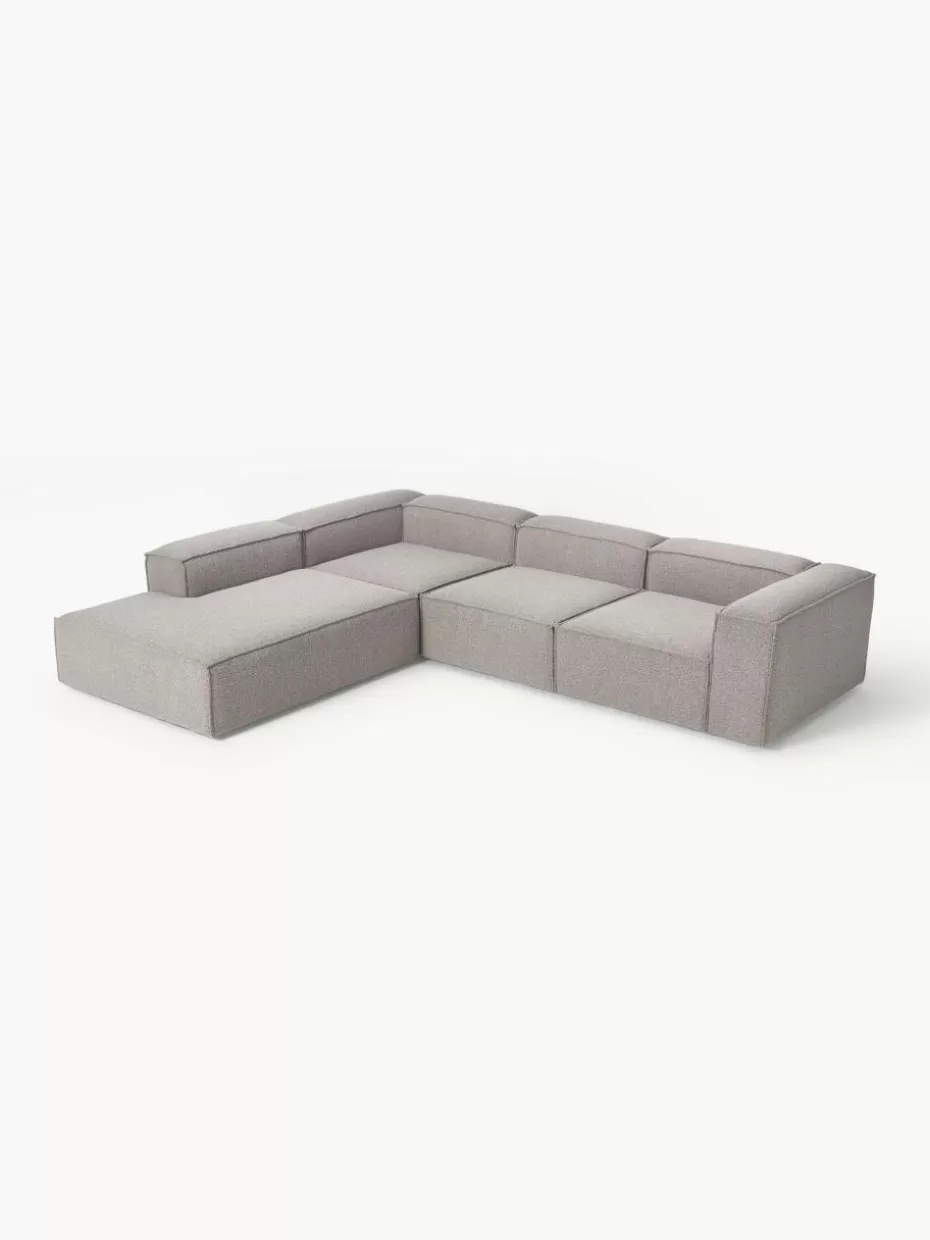 Sofas | Sofaserien-Westwing Collection Modulares XL-Ecksofa Lennon aus Bouclé Bouclé Taupe