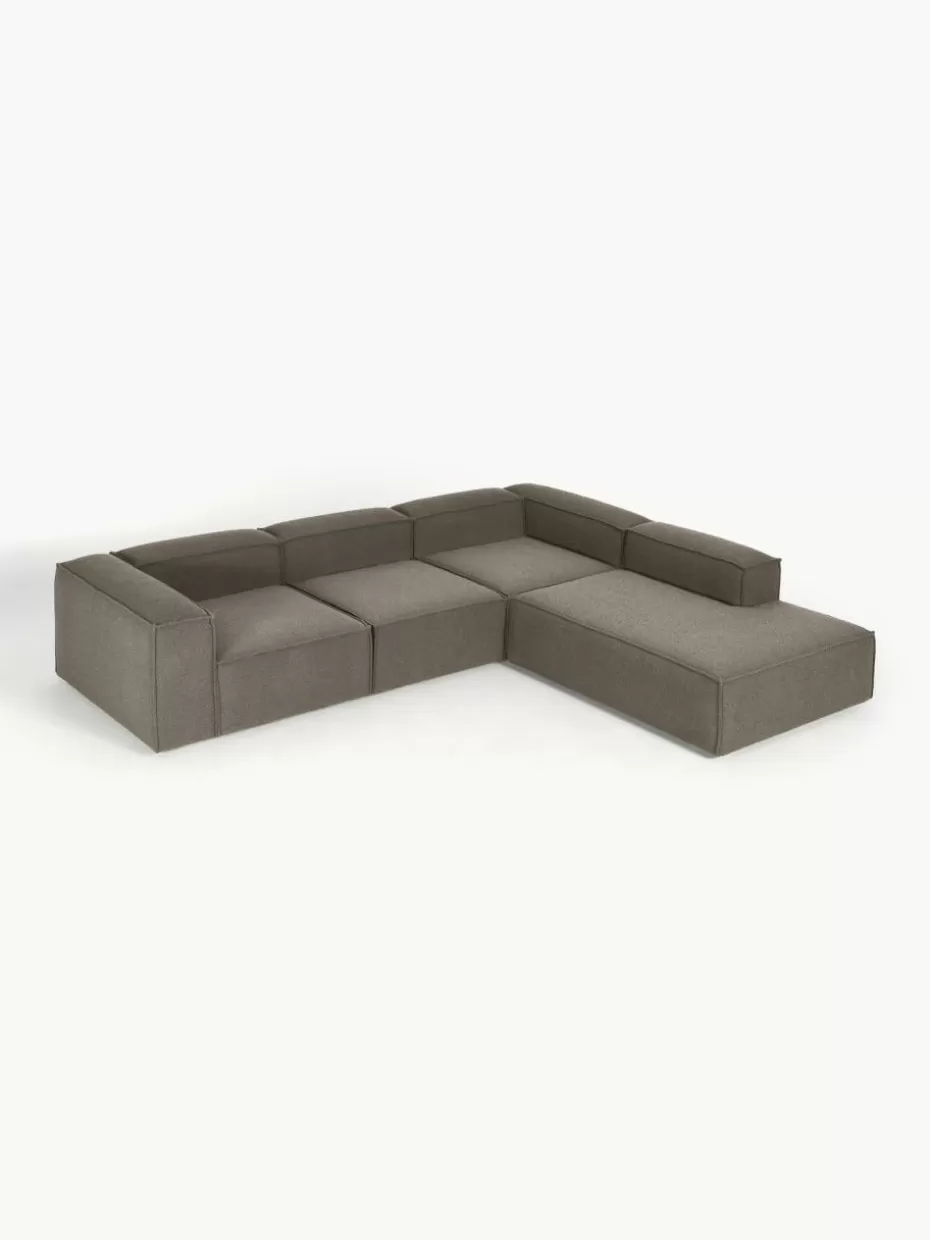 Sofas | Sofaserien-Westwing Collection Modulares XL-Ecksofa Lennon aus Bouclé Bouclé Greige