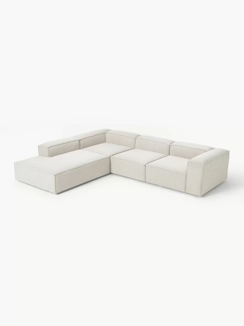 Sofas | Sofaserien-Westwing Collection Modulares XL-Ecksofa Lennon aus Bouclé Bouclé Off White