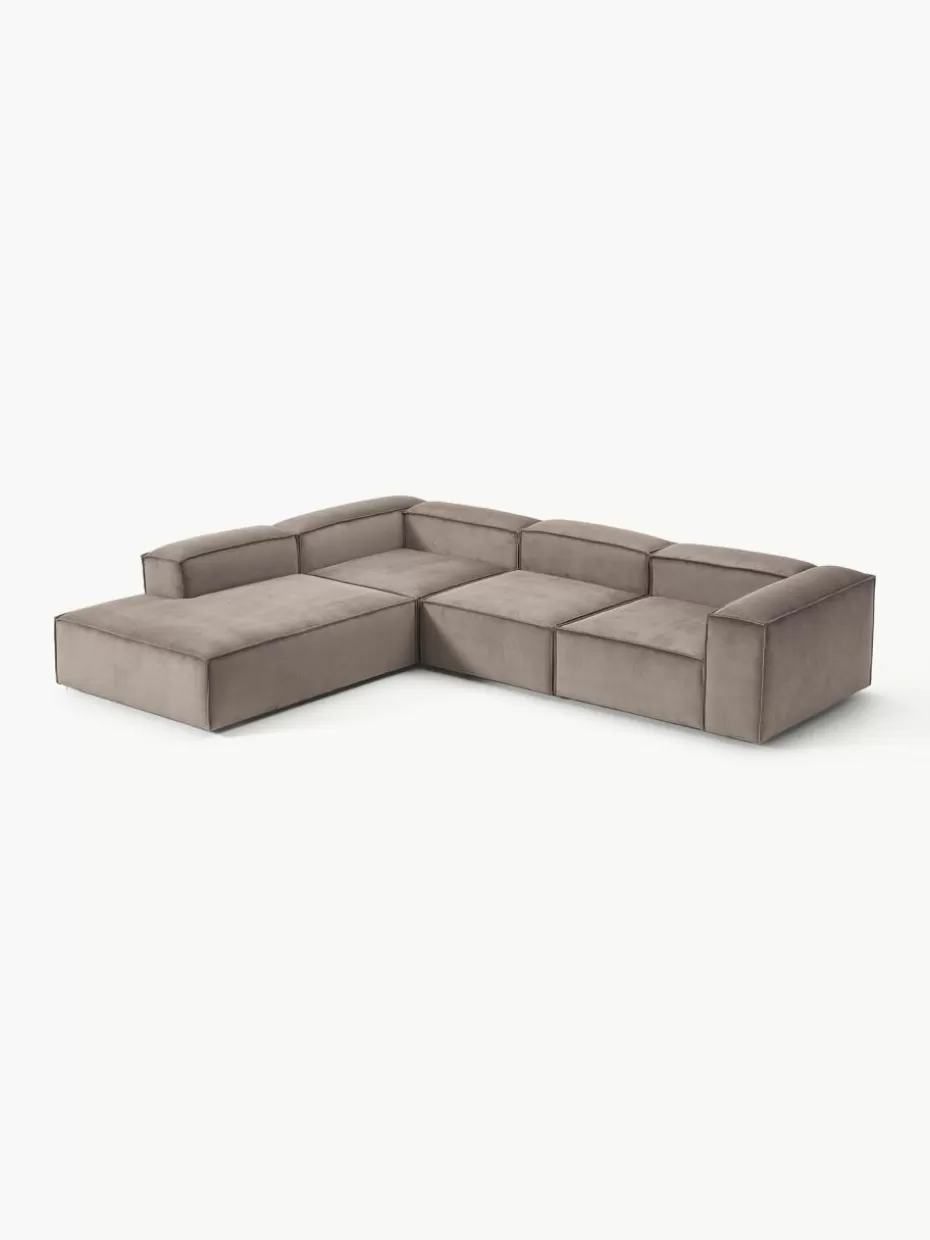 Sofas | Sofaserien-Westwing Collection Modulares XL-Ecksofa Lennon aus Cord Cord Taupe