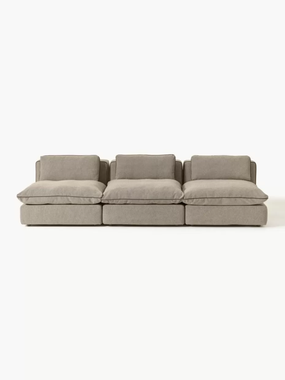 Sofas | Sofaserien-Westwing Collection Modulares XL-Sofa Felix (3-Sitzer) Webstoff Greige