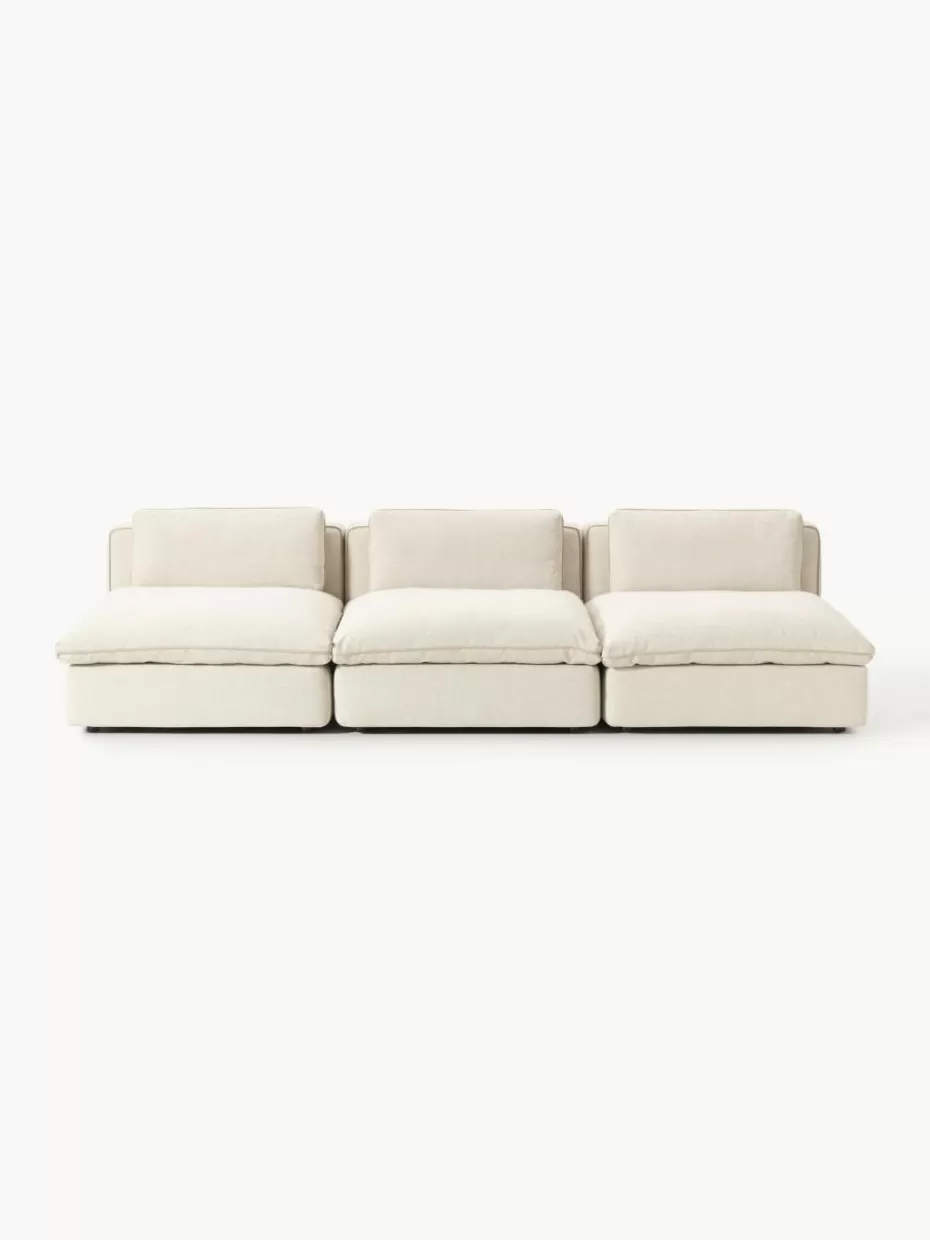 Sofas | Sofaserien-Westwing Collection Modulares XL-Sofa Felix (3-Sitzer) Webstoff Hellbeige