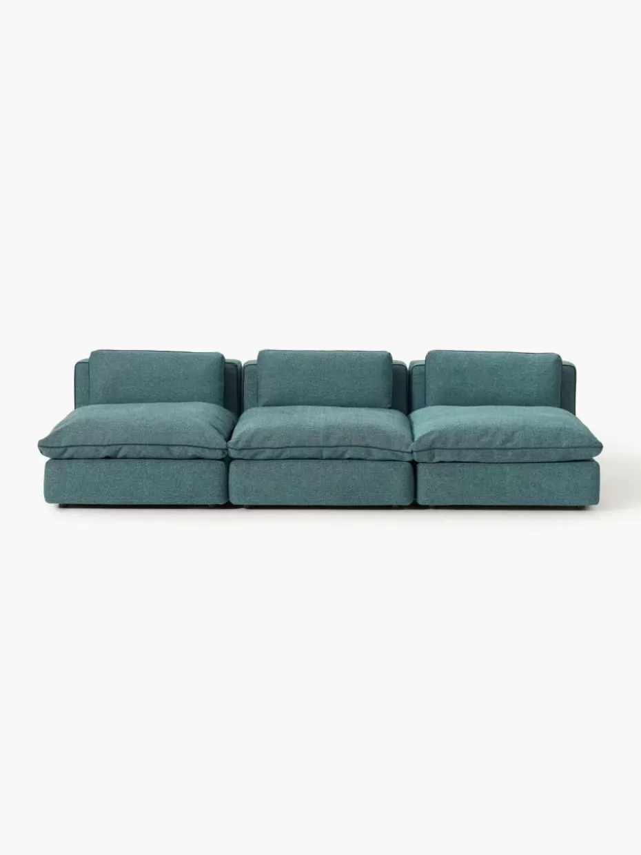 Sofas | Sofaserien-Westwing Collection Modulares XL-Sofa Felix (3-Sitzer) Webstoff Türkisgrün