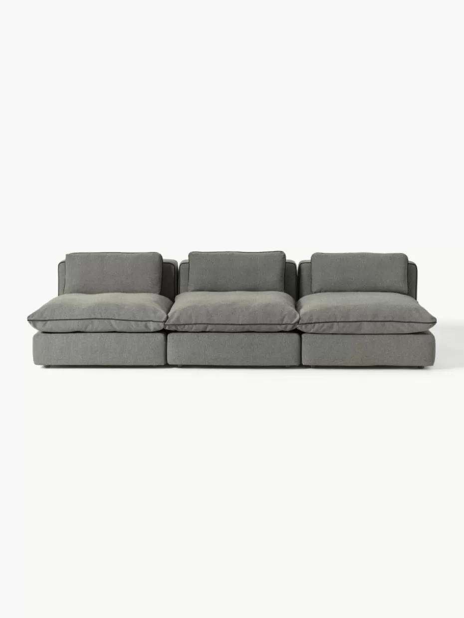 Sofas | Sofaserien-Westwing Collection Modulares XL-Sofa Felix (3-Sitzer) Webstoff Dunkelgrau