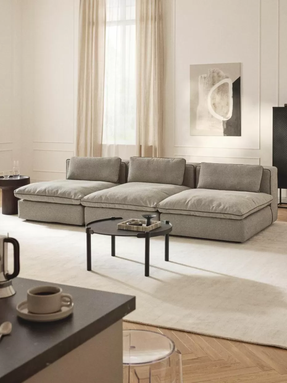 Sofas | Sofaserien-Westwing Collection Modulares XL-Sofa Felix (3-Sitzer) Webstoff Greige