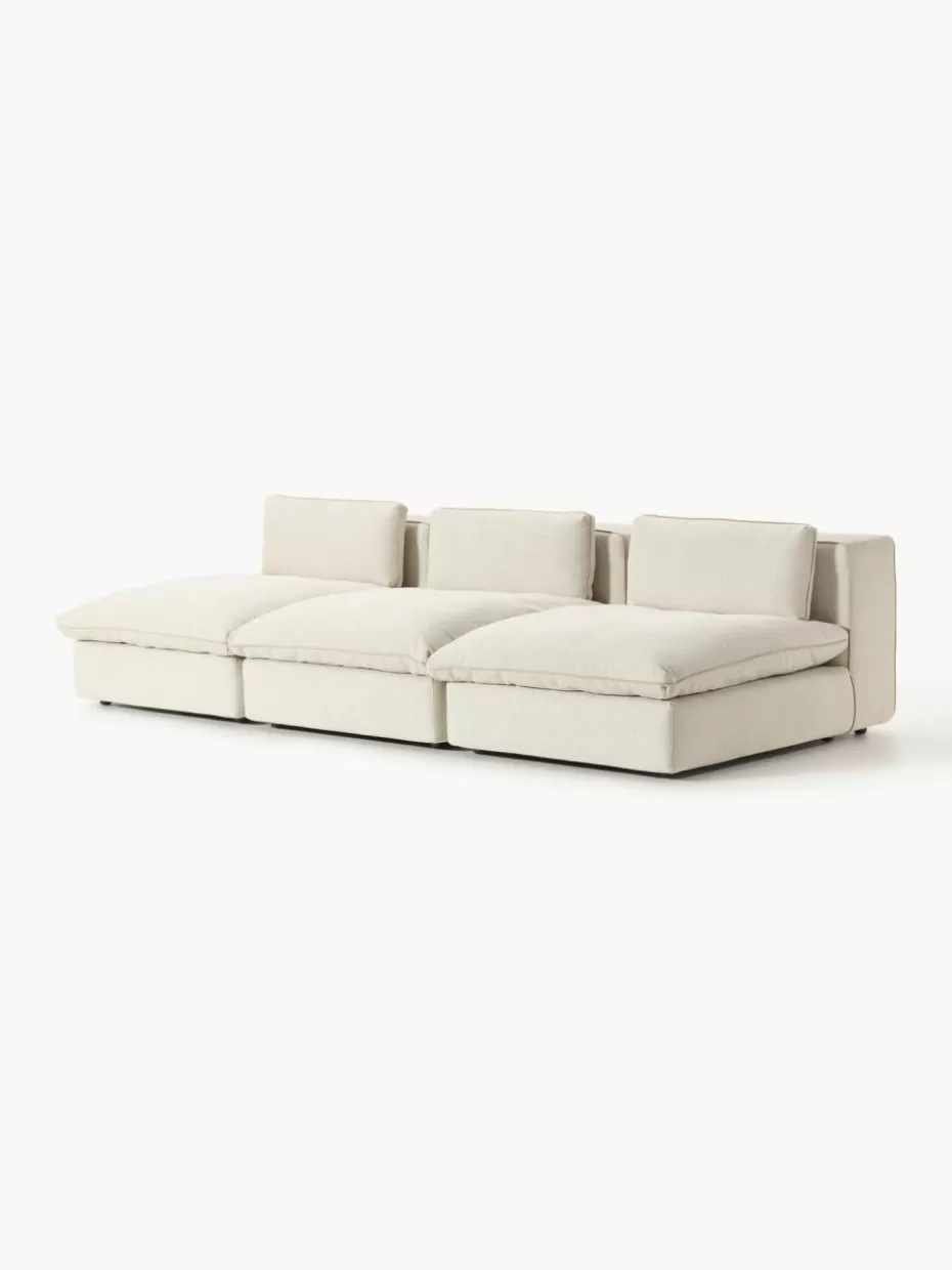 Sofas | Sofaserien-Westwing Collection Modulares XL-Sofa Felix (3-Sitzer) Webstoff Hellbeige