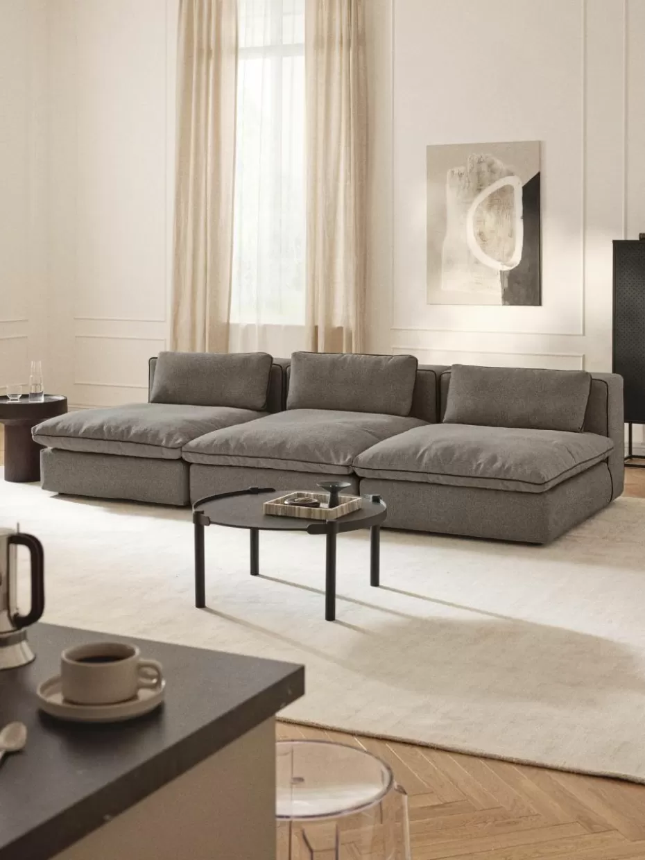 Sofas | Sofaserien-Westwing Collection Modulares XL-Sofa Felix (3-Sitzer) Webstoff Dunkelgrau