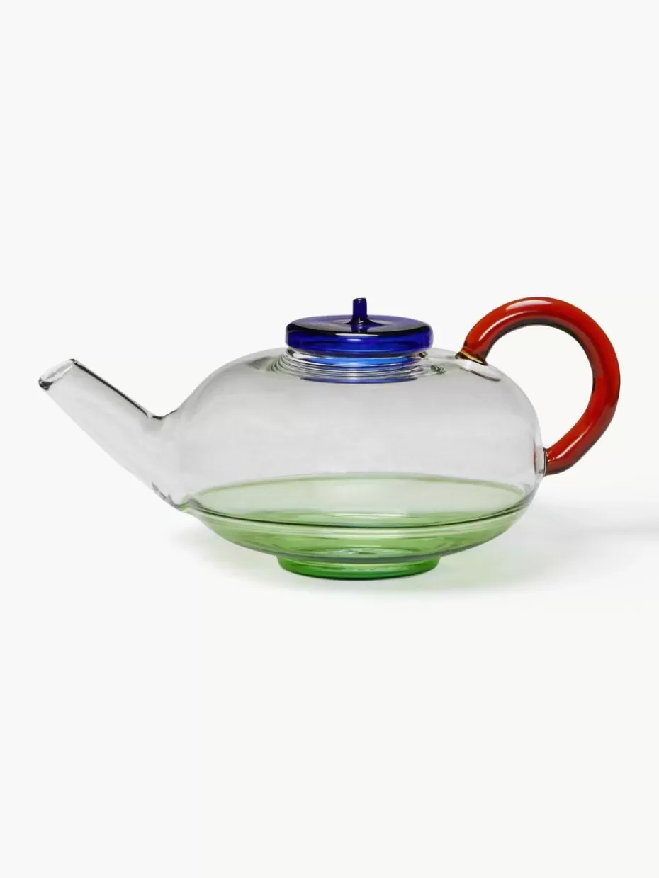 Kannen & Karaffen-Hübsch Mundgeblasene Glas-Teekanne NoRush, 900 ml