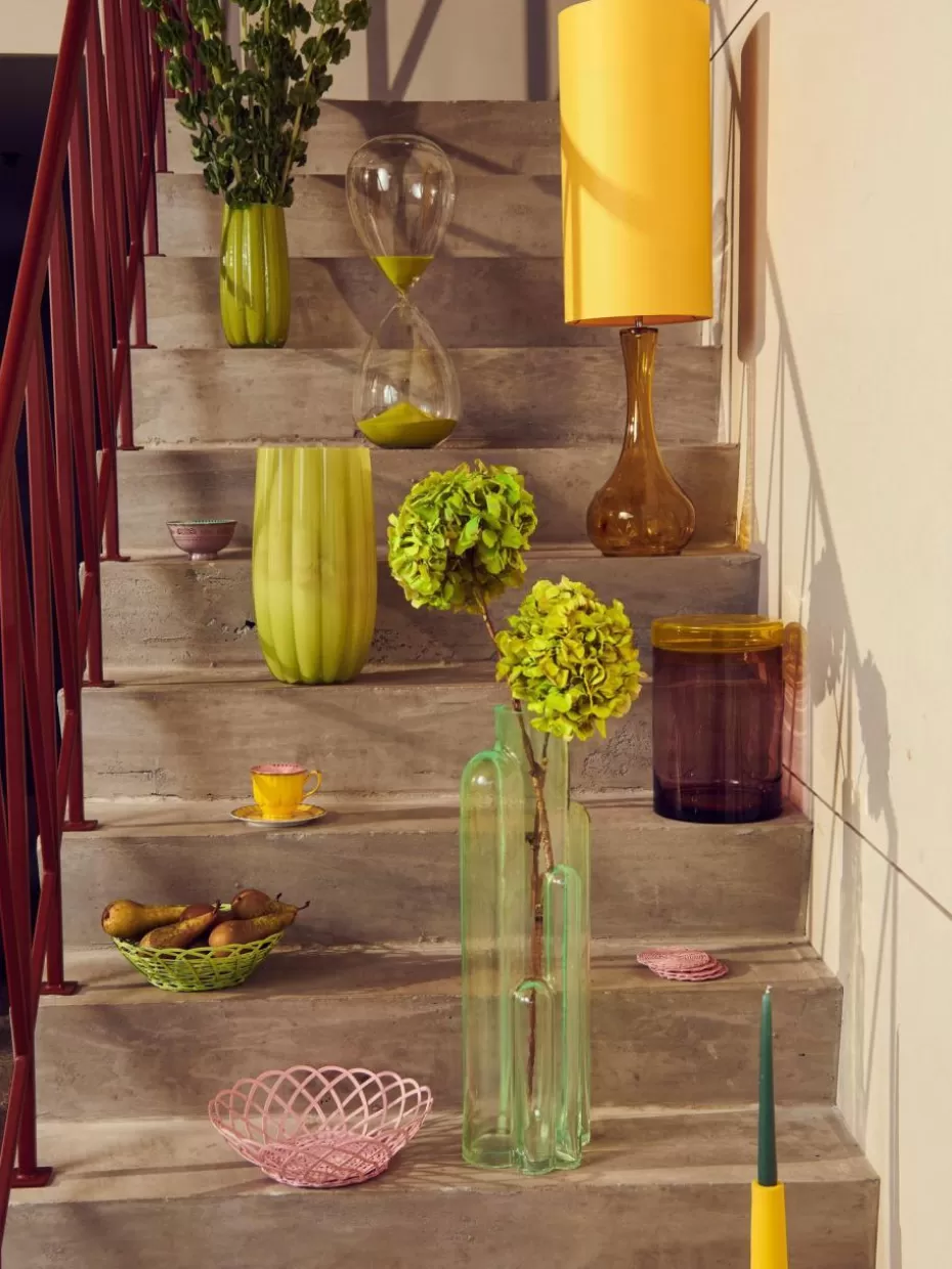 Vasen-Pols Potten Mundgeblasene Glas-Vase Melon, H 38 cm Hellgrün