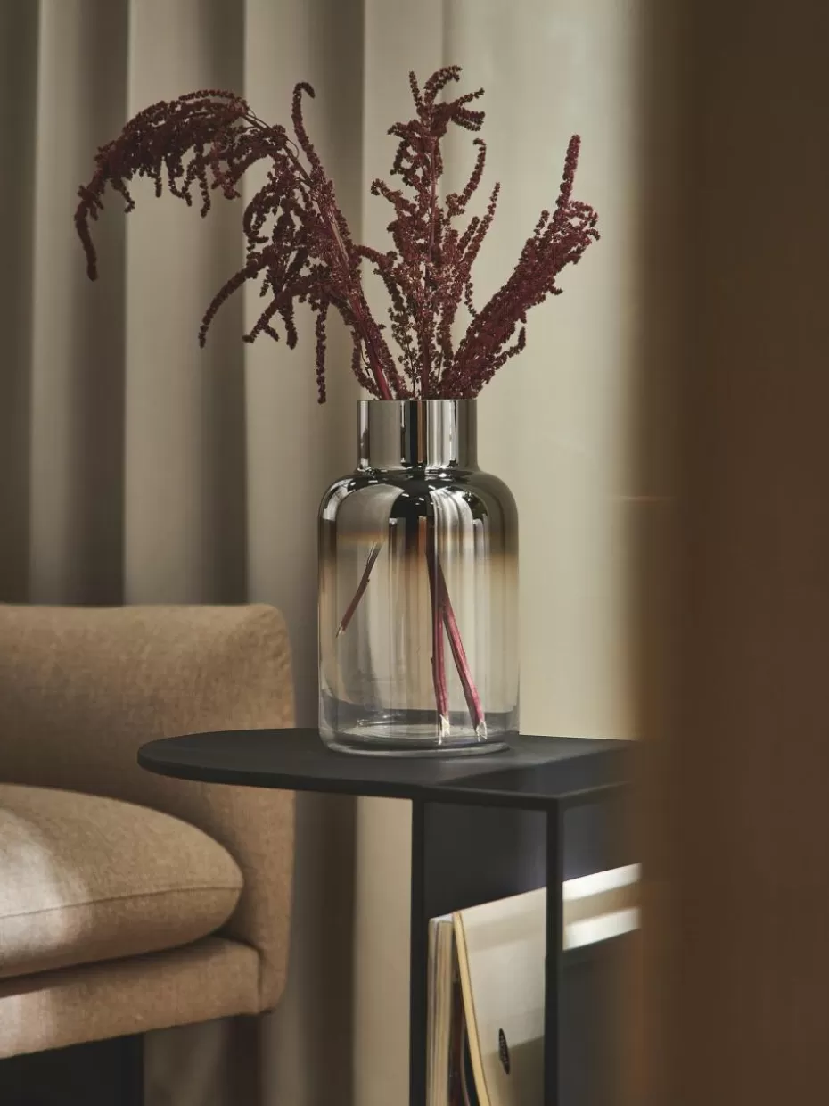 Vasen-Westwing Collection Mundgeblasene Glas-Vase Uma, H 27 cm Transparent, Chromfarben