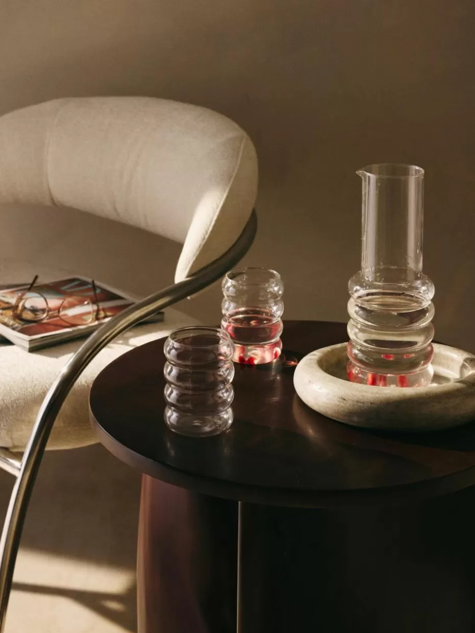 Kannen & Karaffen-Westwing Collection Mundgeblasene Karaffe Bubbly mit Wassergläsern, 5er-Set