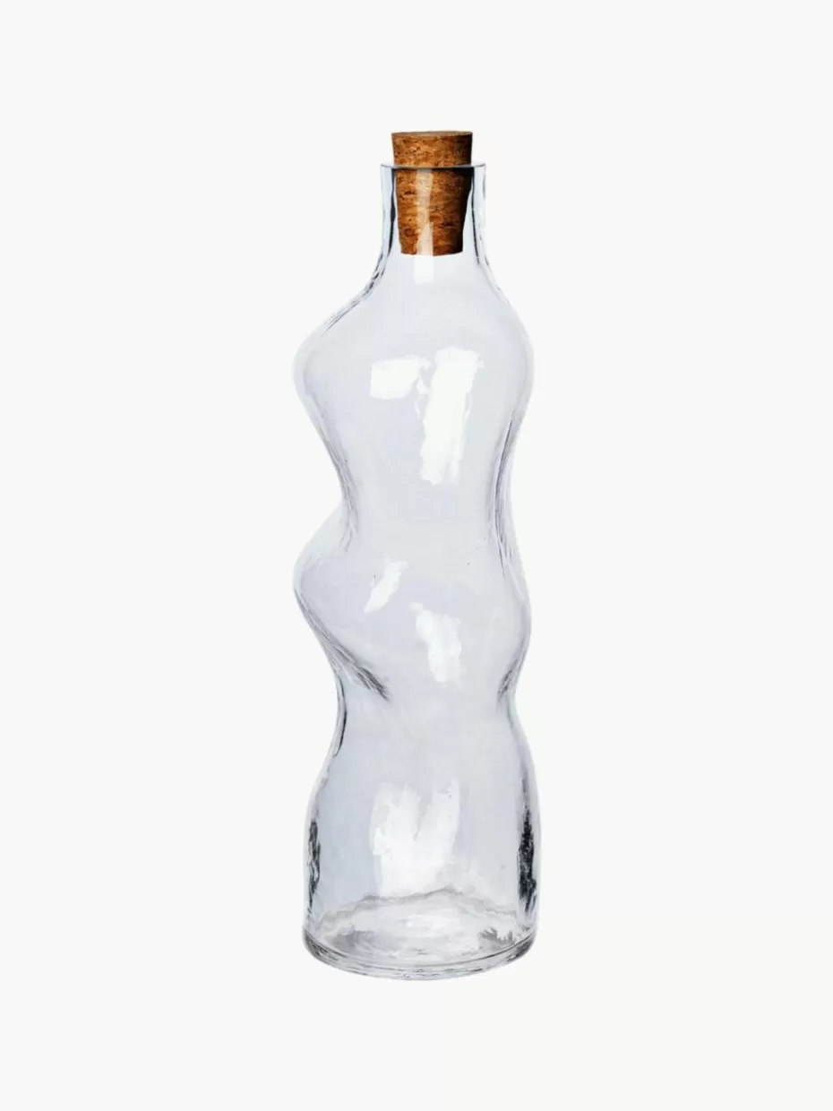 Kannen & Karaffen-ferm LIVING Mundgeblasene Karaffe Dimple, 1 L