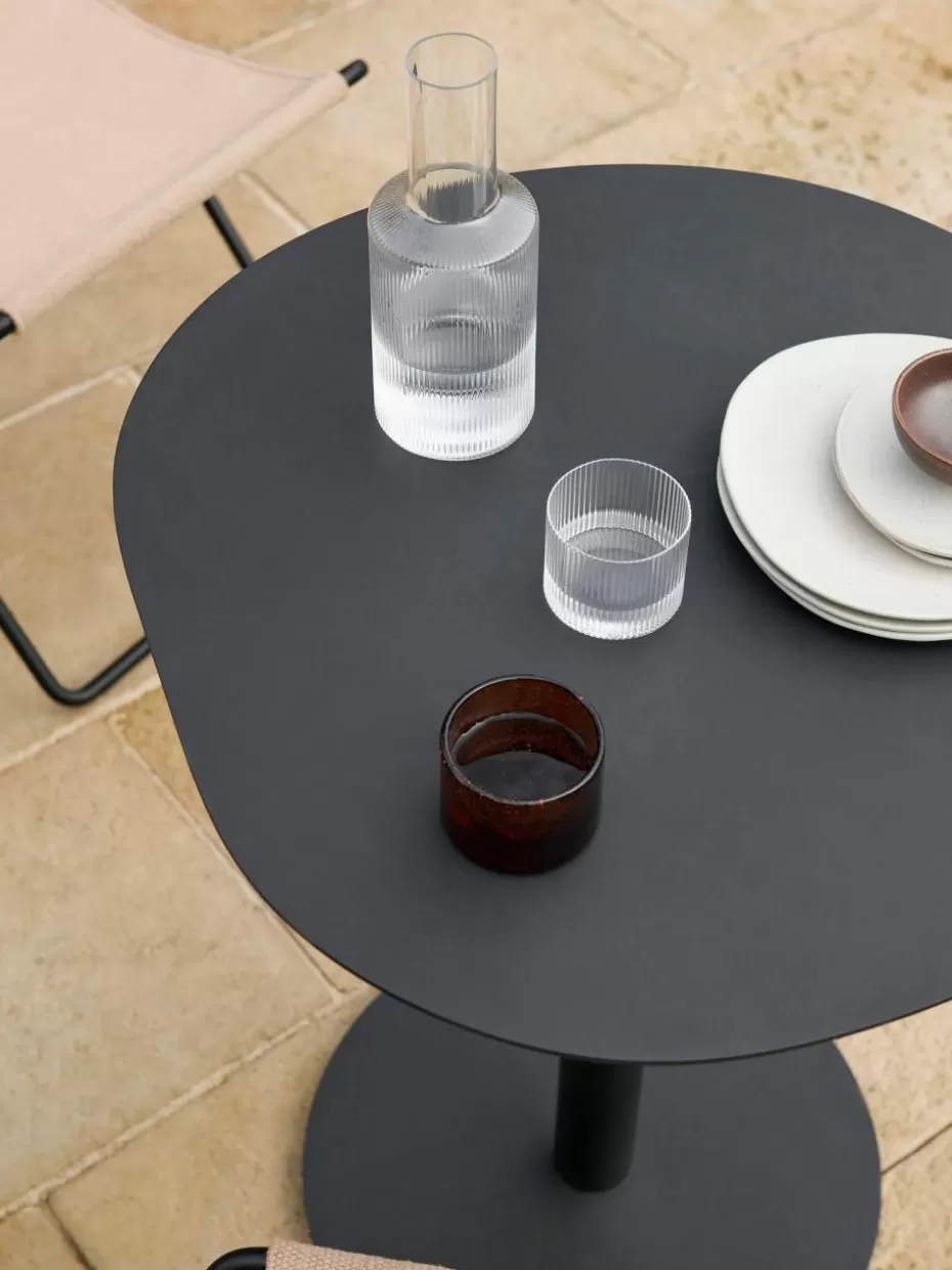 Kannen & Karaffen-ferm LIVING Mundgeblasene Karaffe Ripple mit Rillenrelief, 1 L Transparent, glänzend