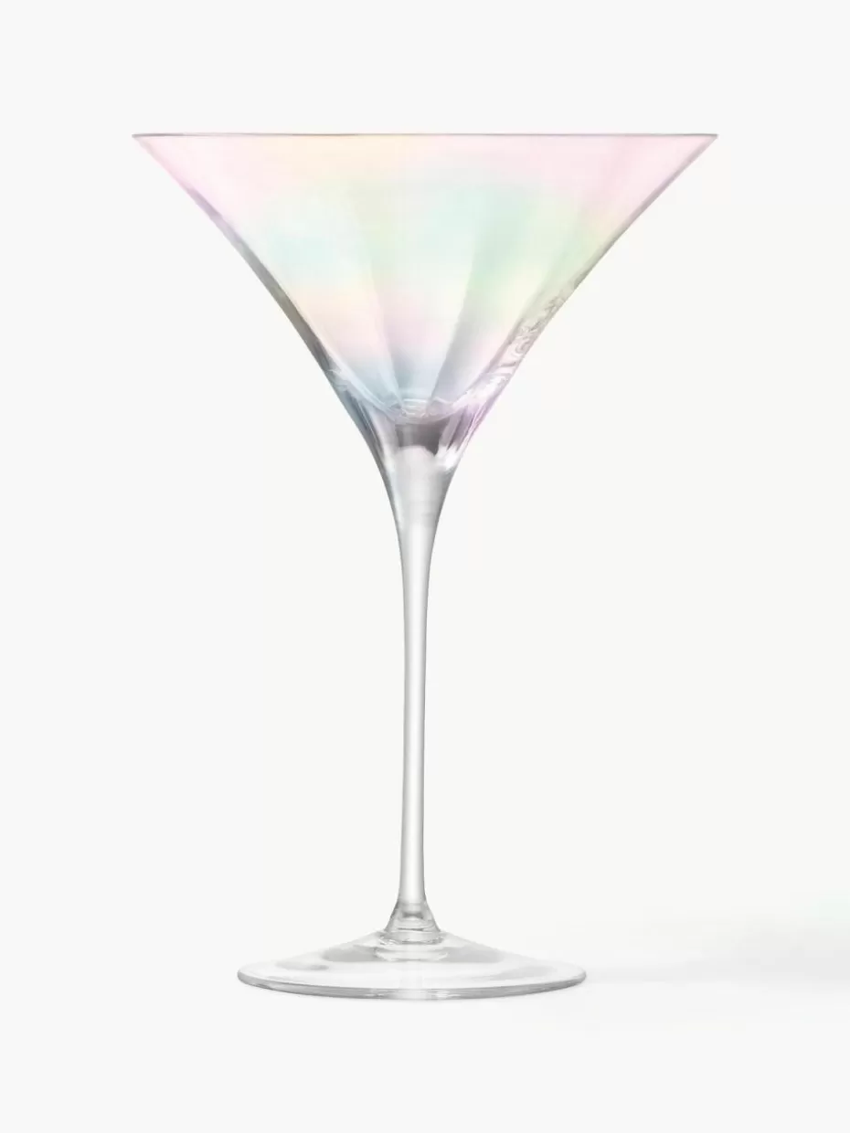 Bargläser-Lsa International Mundgeblasene Martinigläser Pearl mit schimmerndem Perlmuttglanz, 2 Stück