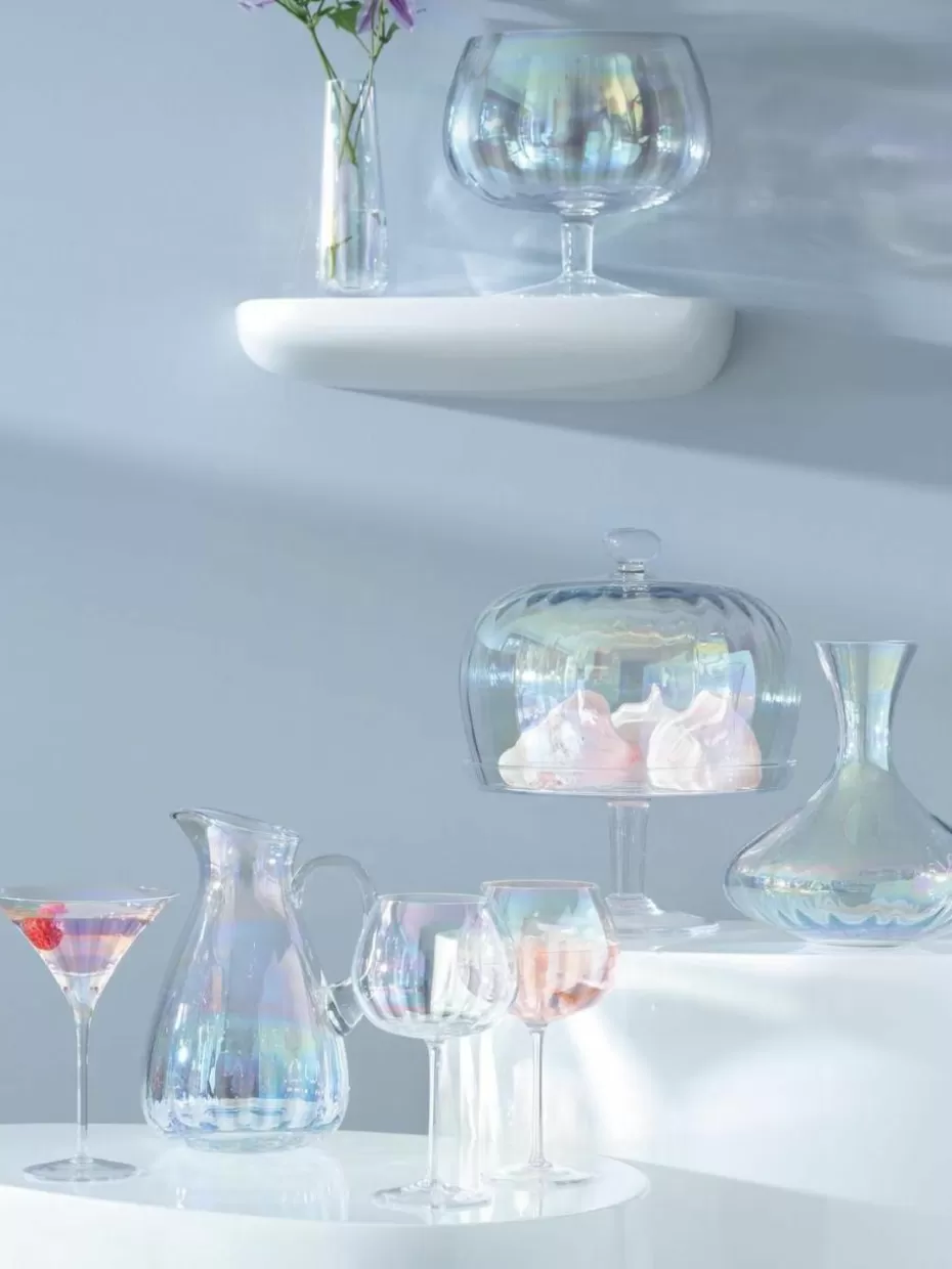 Bargläser-Lsa International Mundgeblasene Martinigläser Pearl mit schimmerndem Perlmuttglanz, 2 Stück