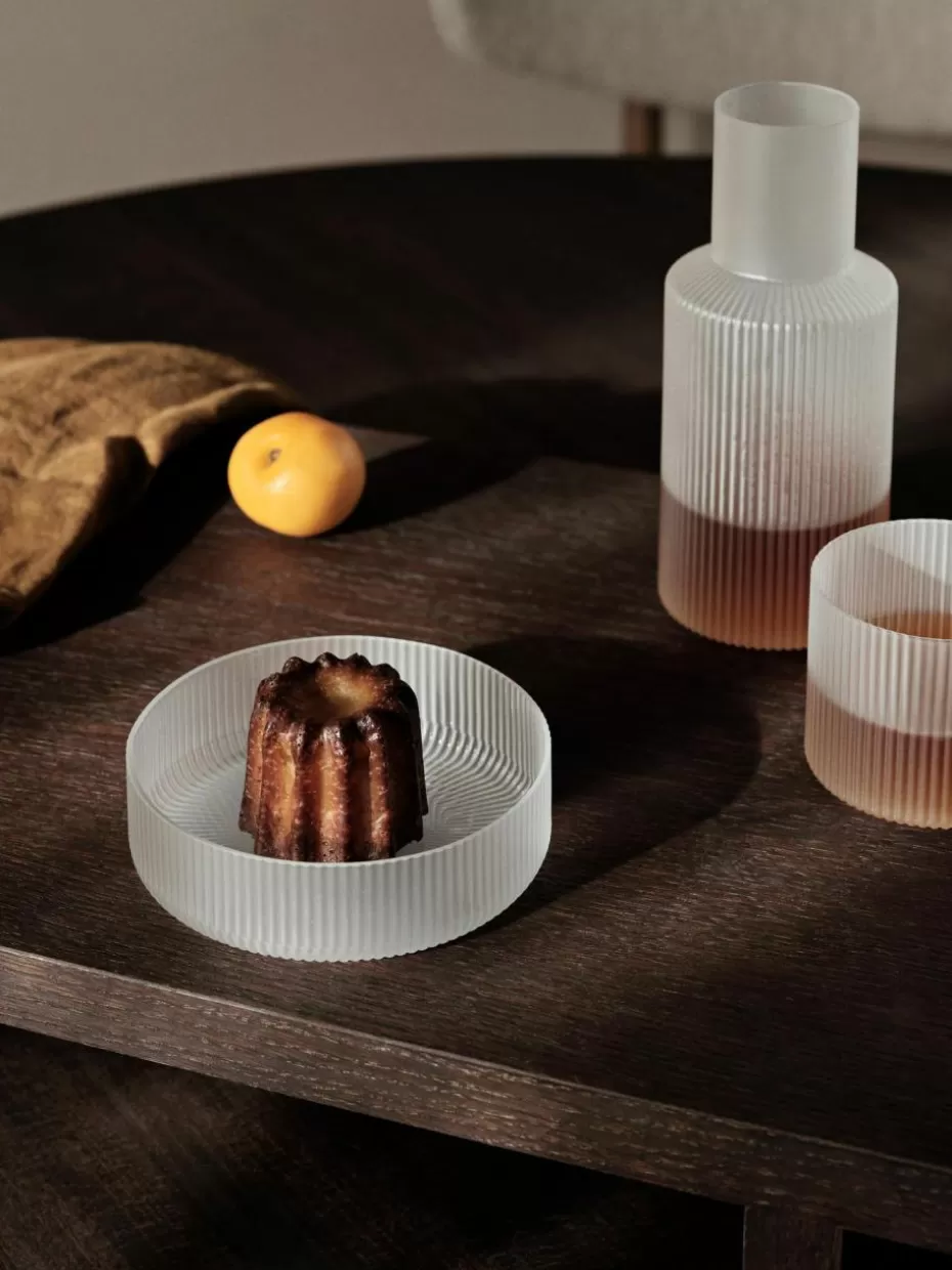 Servierplatten & Schüsseln-ferm LIVING Mundgeblasene Servierschälchen Ripple mit Rillenstruktur, 4 Stück Semi-transparent, matt