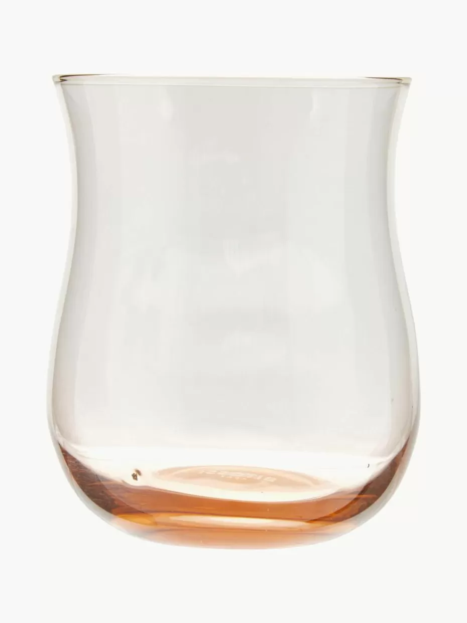 Wassergläser-Bitossi Home Mundgeblasene Wassergläser Diseguale in unterschiedlichen Farben und Formen, 6er-Set