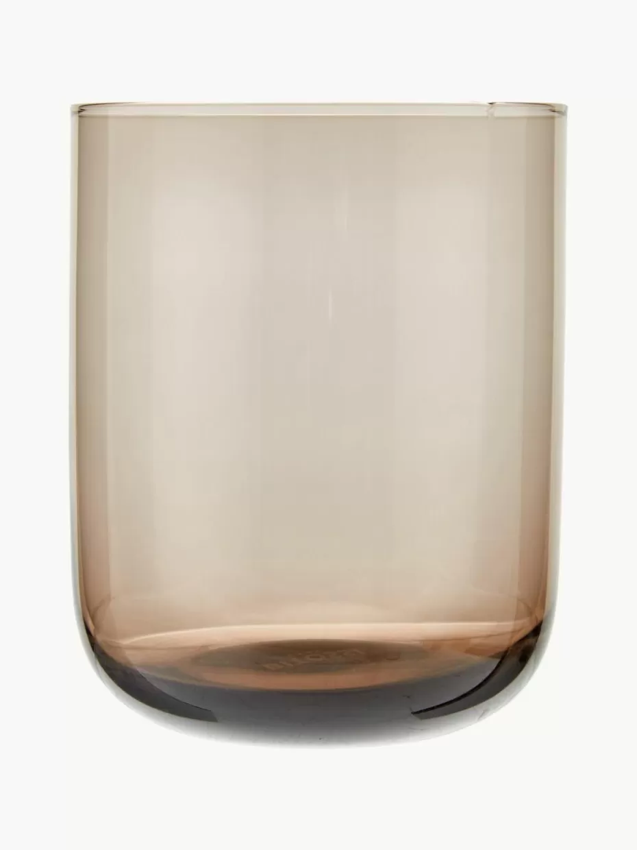 Wassergläser-Bitossi Home Mundgeblasene Wassergläser Diseguale in unterschiedlichen Farben und Formen, 6er-Set