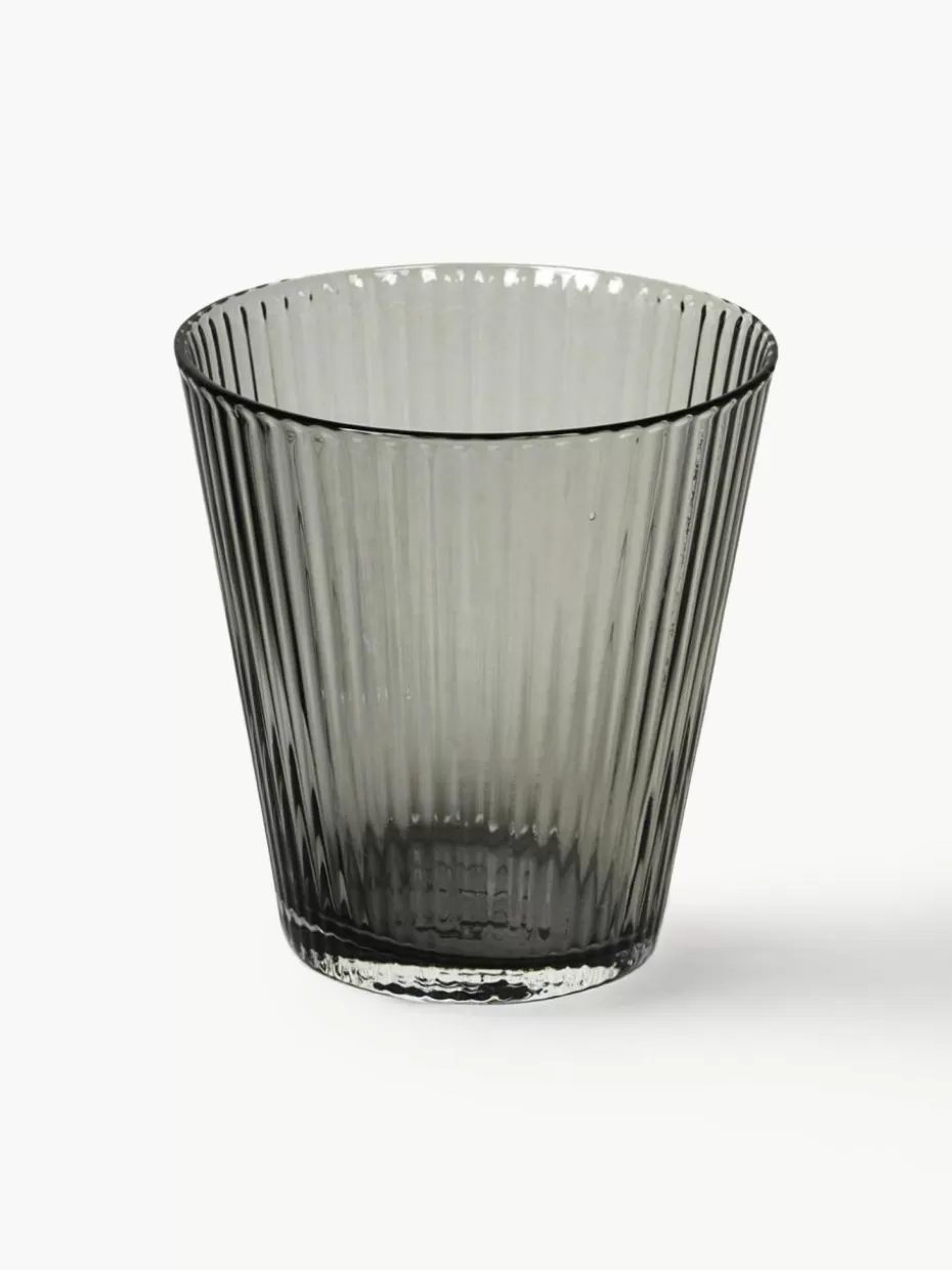 Wassergläser-Rosendahl Mundgeblasene Wassergläser Grand Cru aus Rauchglas, 4 Stück