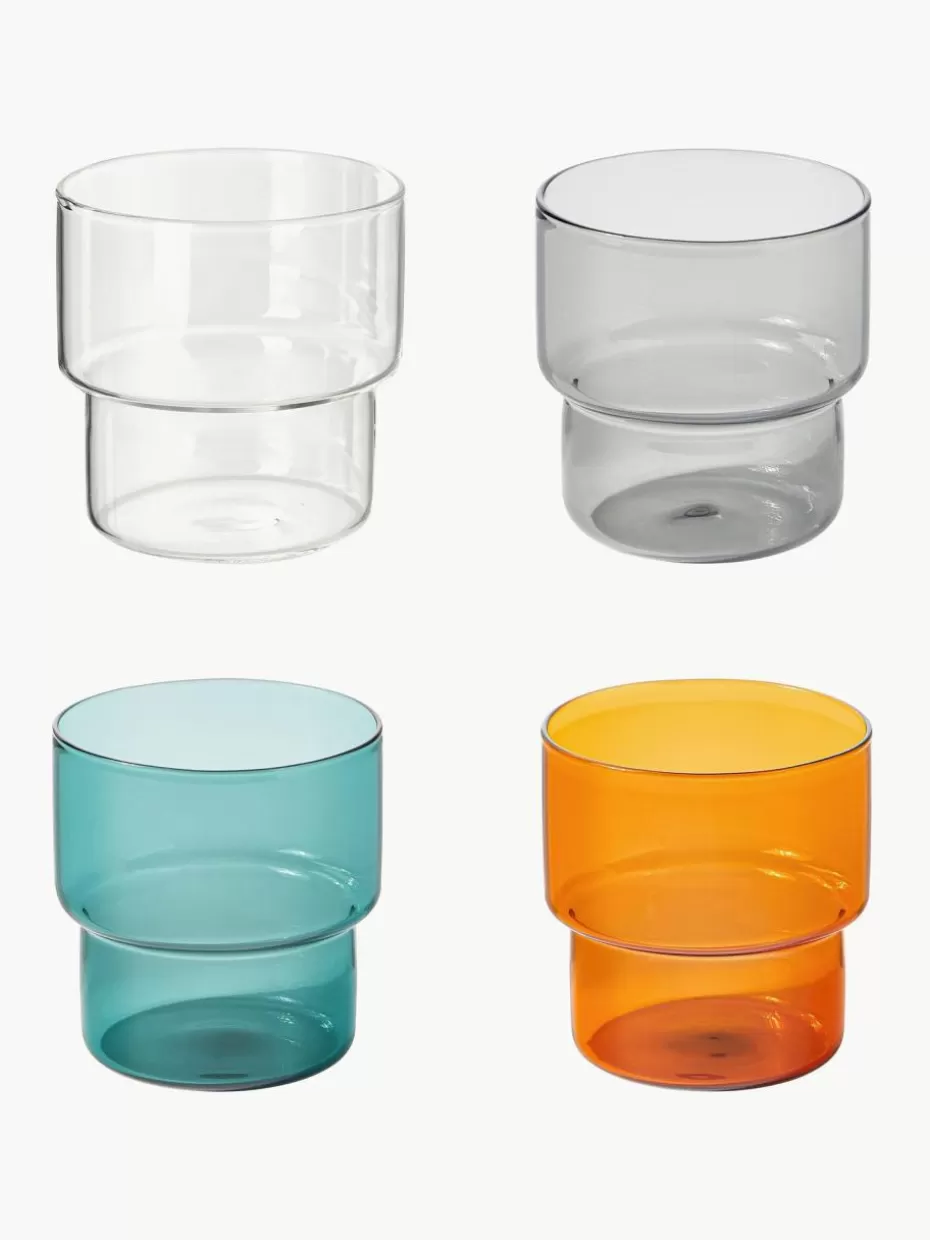 Wassergläser-Westwing Collection Mundgeblasene Wassergläser Gustave, 4er-Set