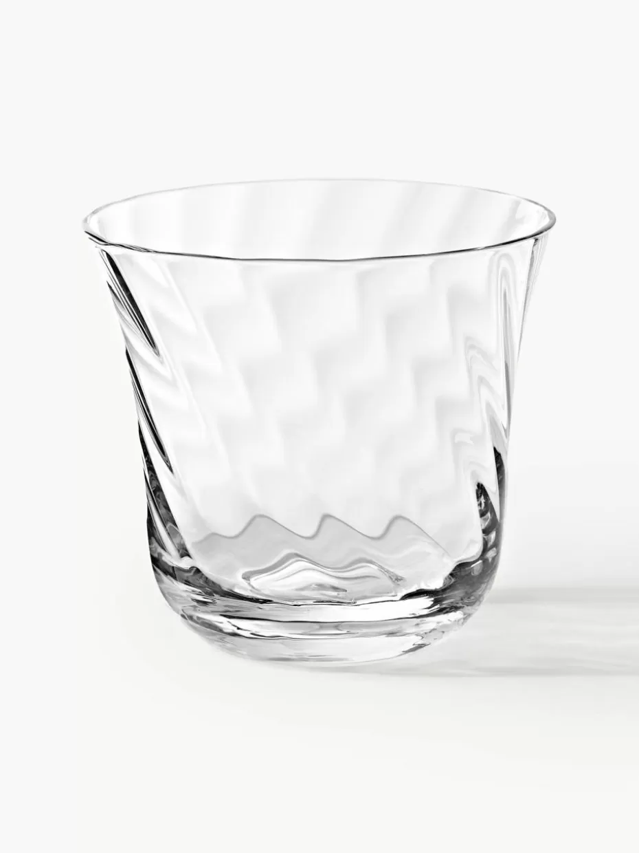 Weihnachtsgeschirr | Romantische Details-Westwing Collection Mundgeblasene Wassergläser Swirl, 4 Stück