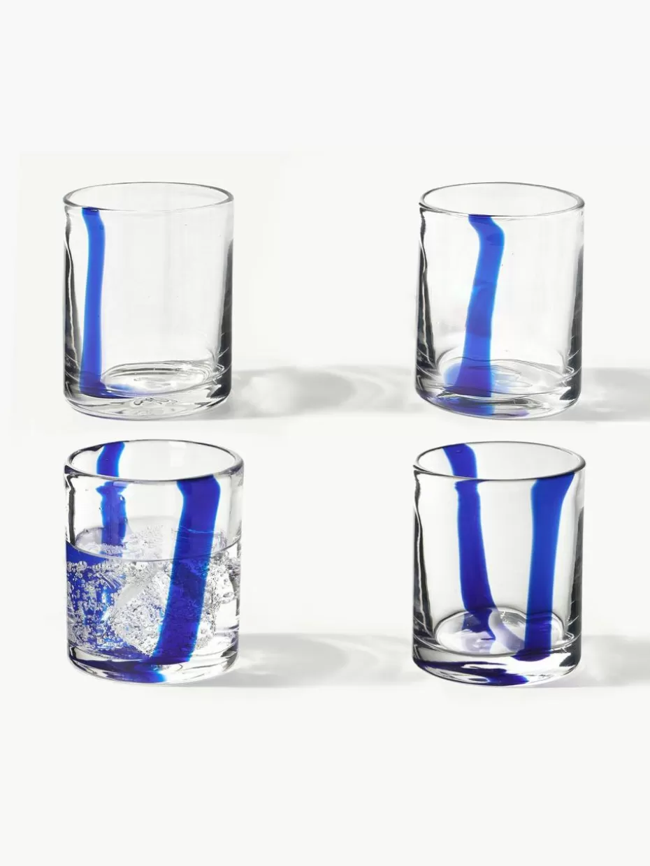 Wassergläser-Westwing Collection Mundgeblasene Wassergläser Taha, 4er-Set